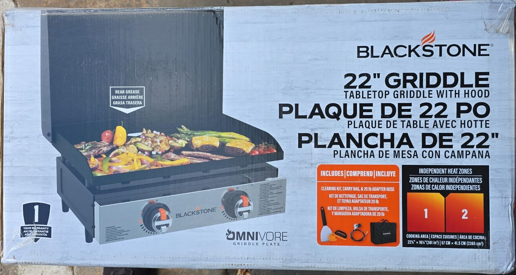 Blackstone Original 22” Tabletop Griddle with Hood Bundle
