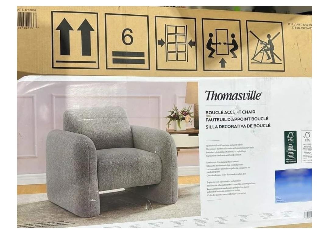 CASSIDY GREY FABRIC CHAIR