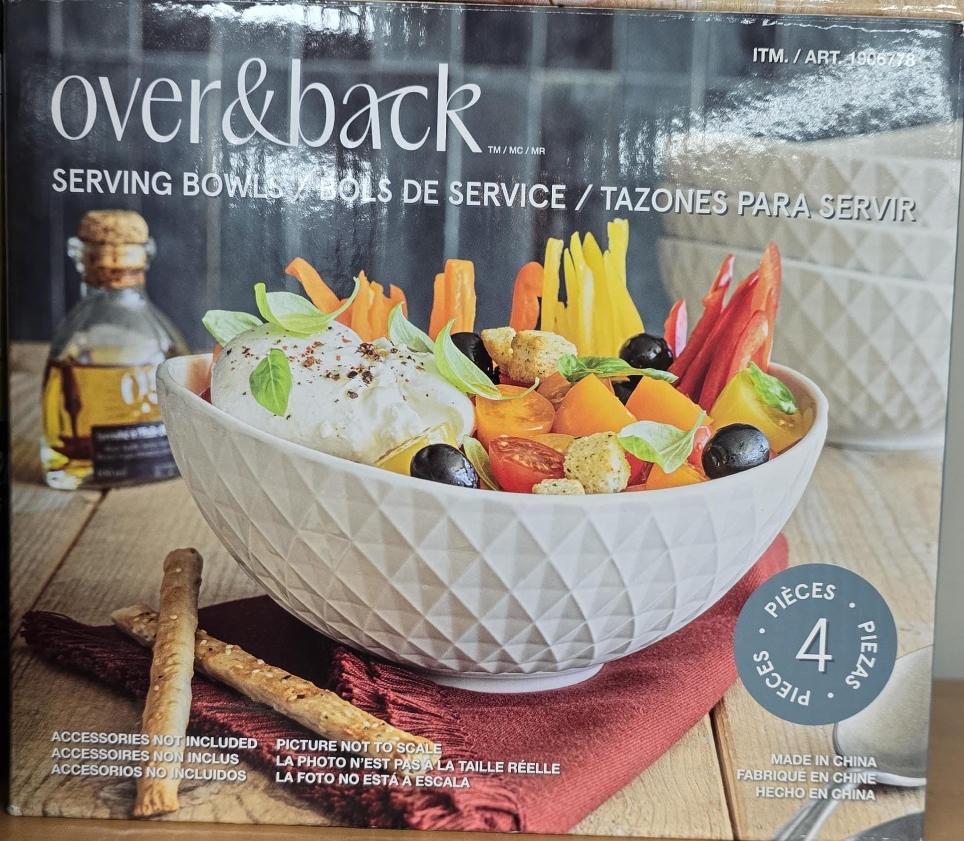 Over & Back Serving Bowls, 4-pieces