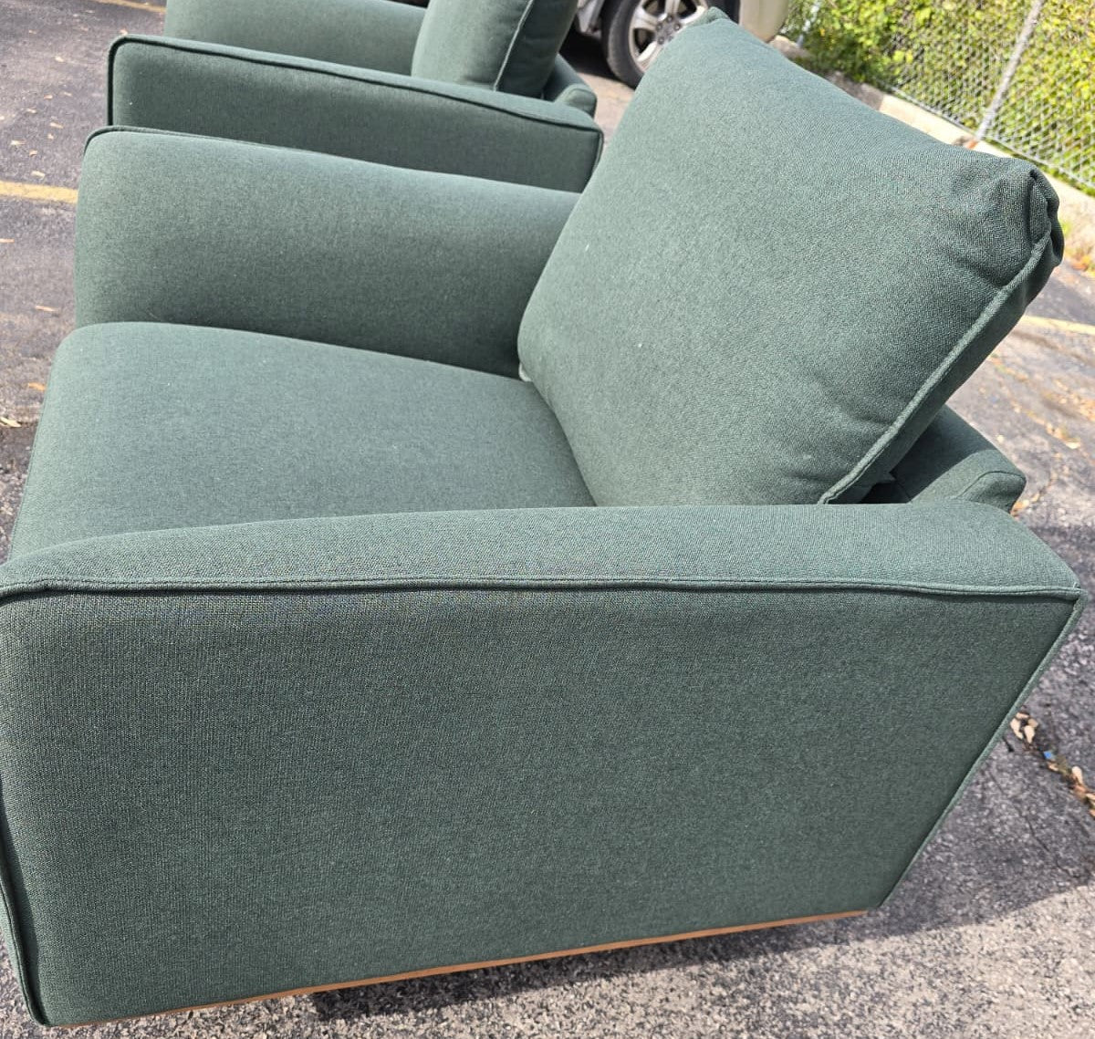 Hammer Fabric Chair, Dark Green