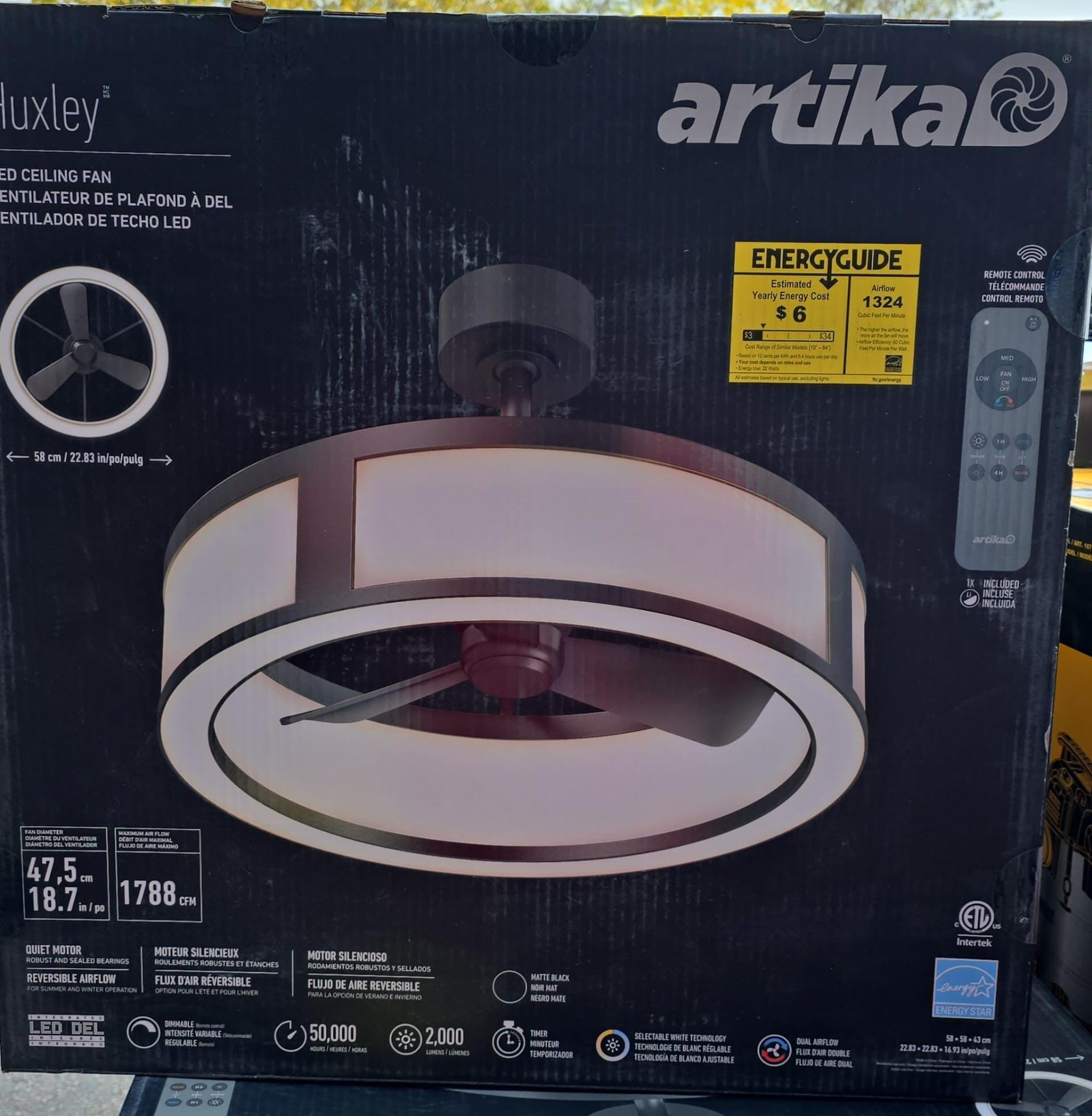 Artika Huxley 23 in. Ceiling Fan