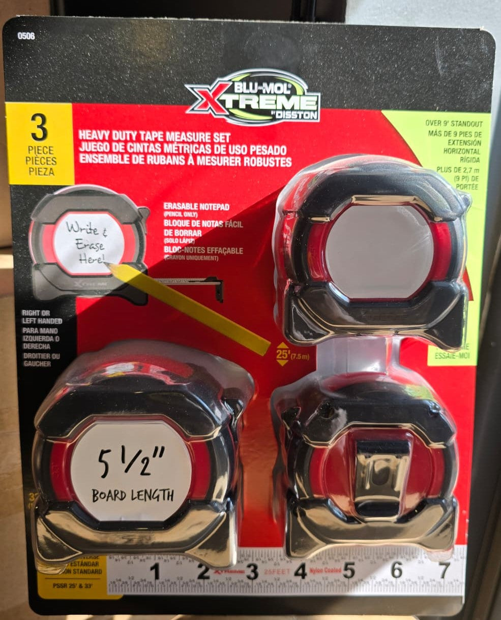 DISSTON TAPE MEASURE Set of 3