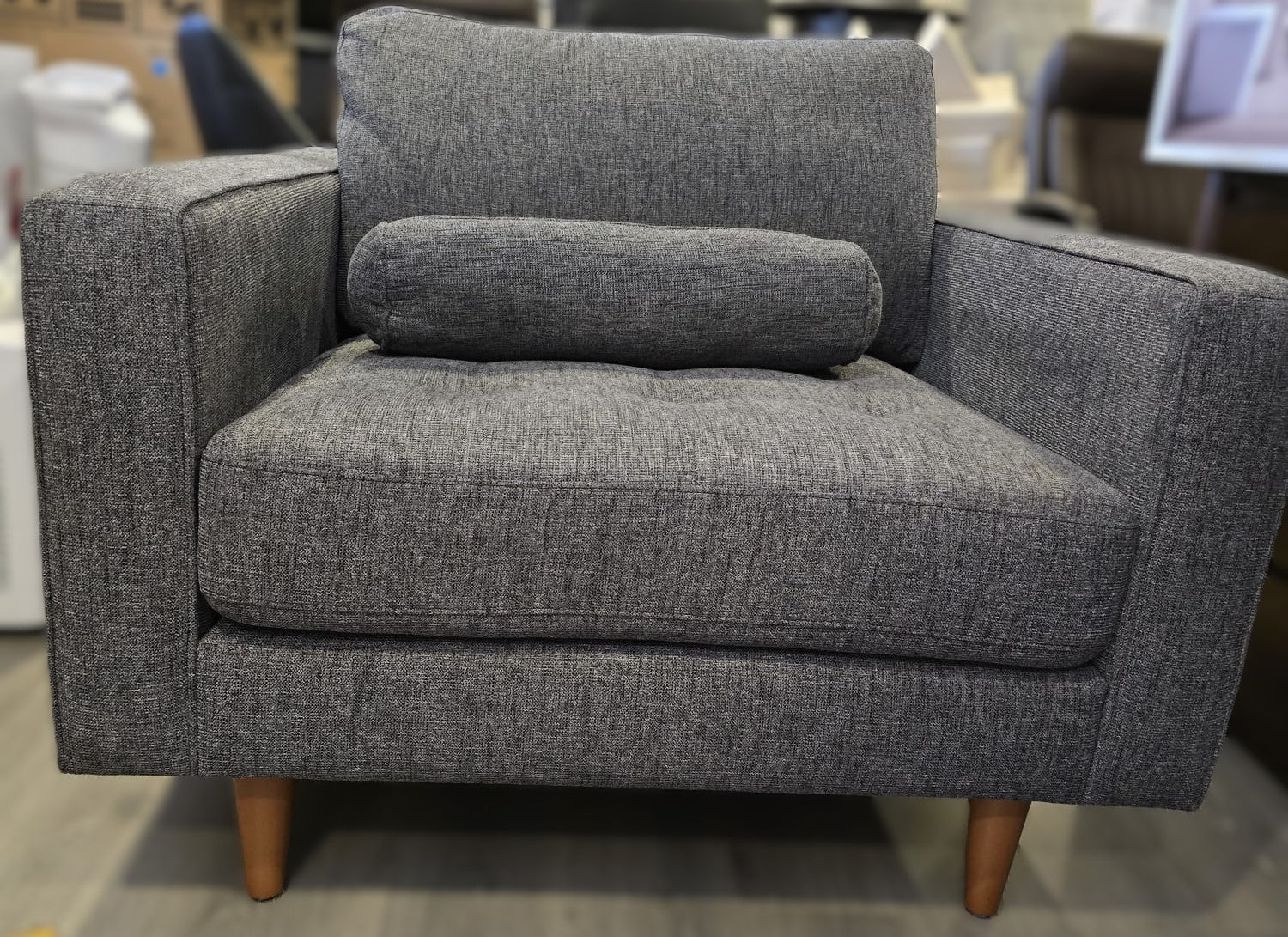 King Fabric Chair (Dark Grey)