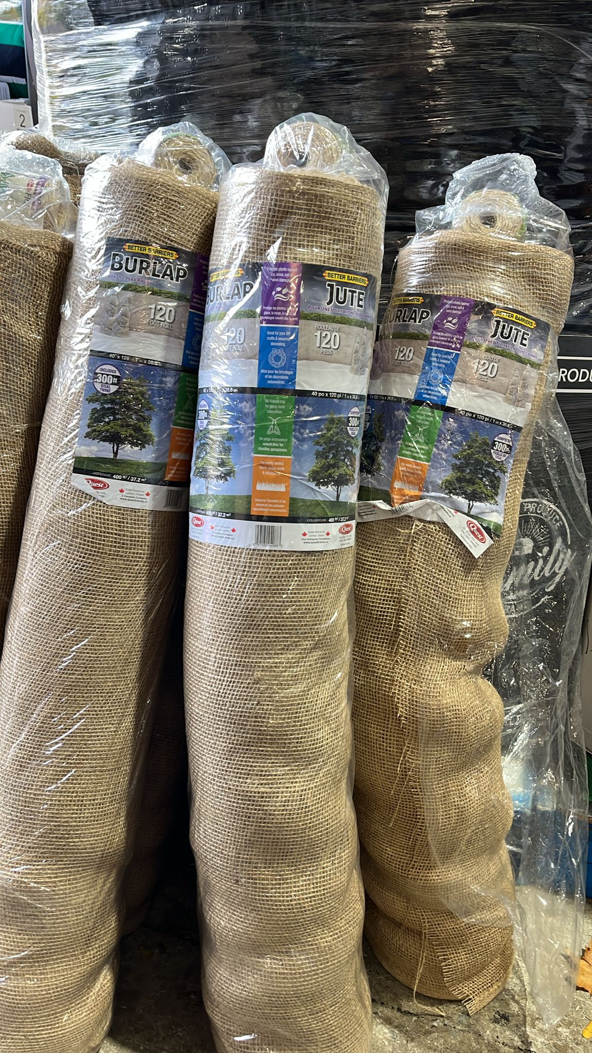 120 FOOT WINTER BURLAP