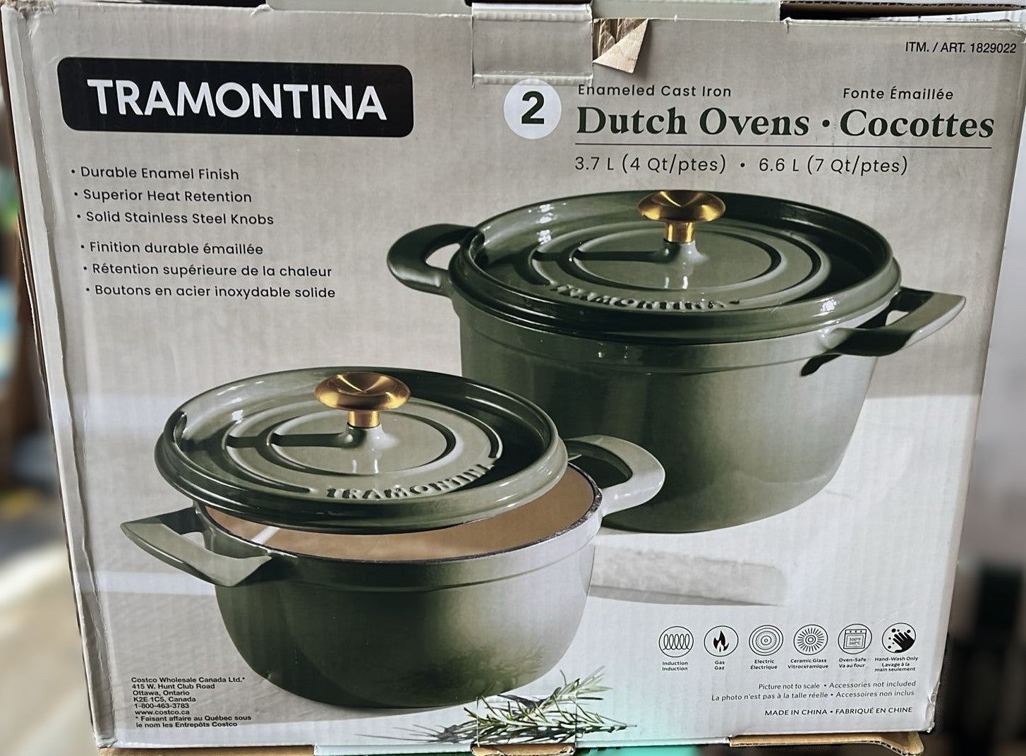 Tramontina Cast Iron Covered Casserole Set, Set of 2