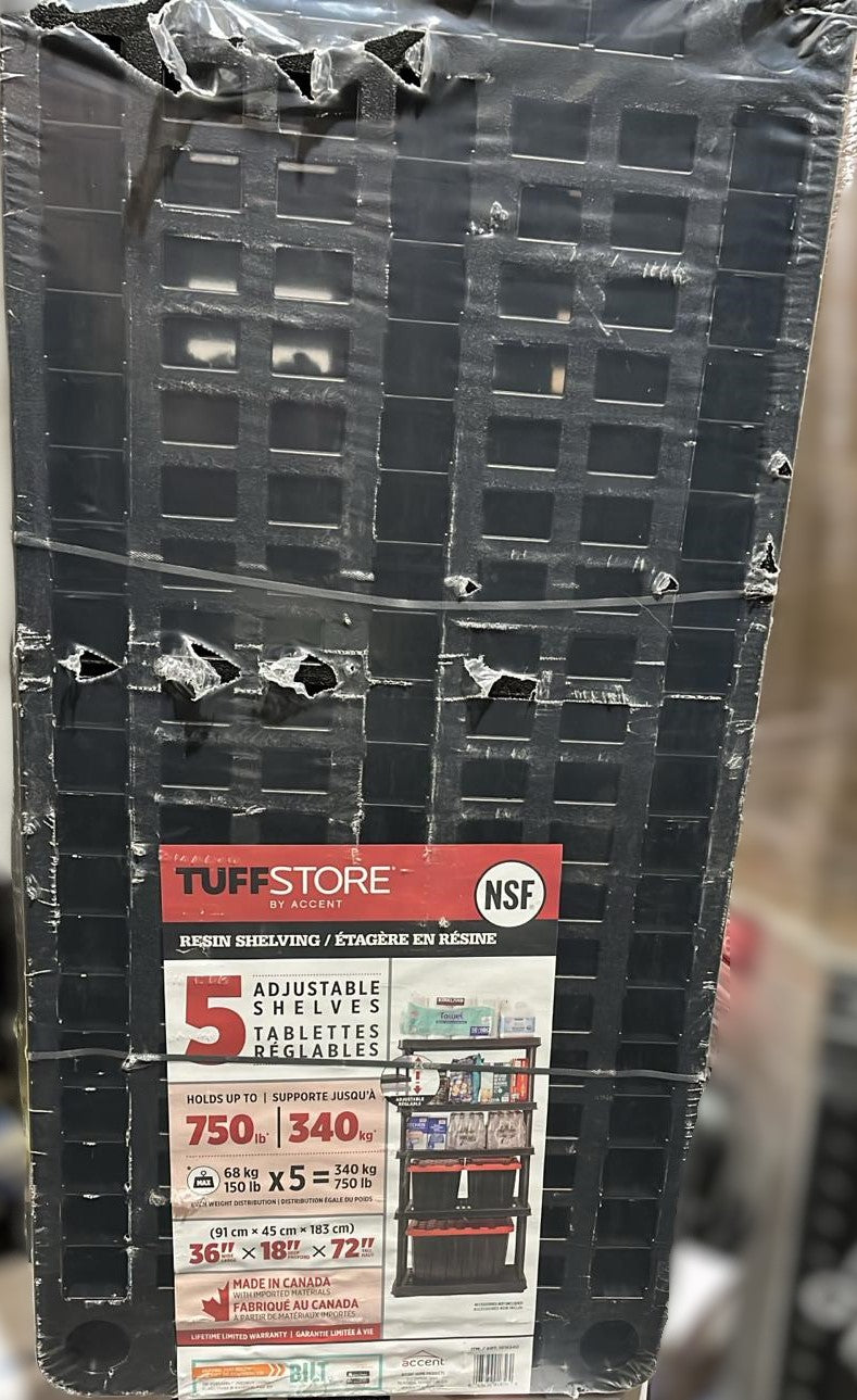 TuffStore Plastic Adjustable Accent Shelf