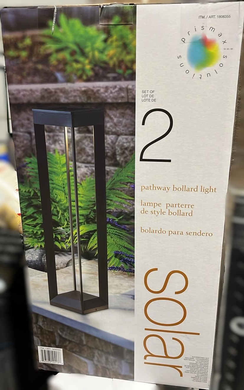 Naturally Solar Pathway Bollard Light, 2-pack