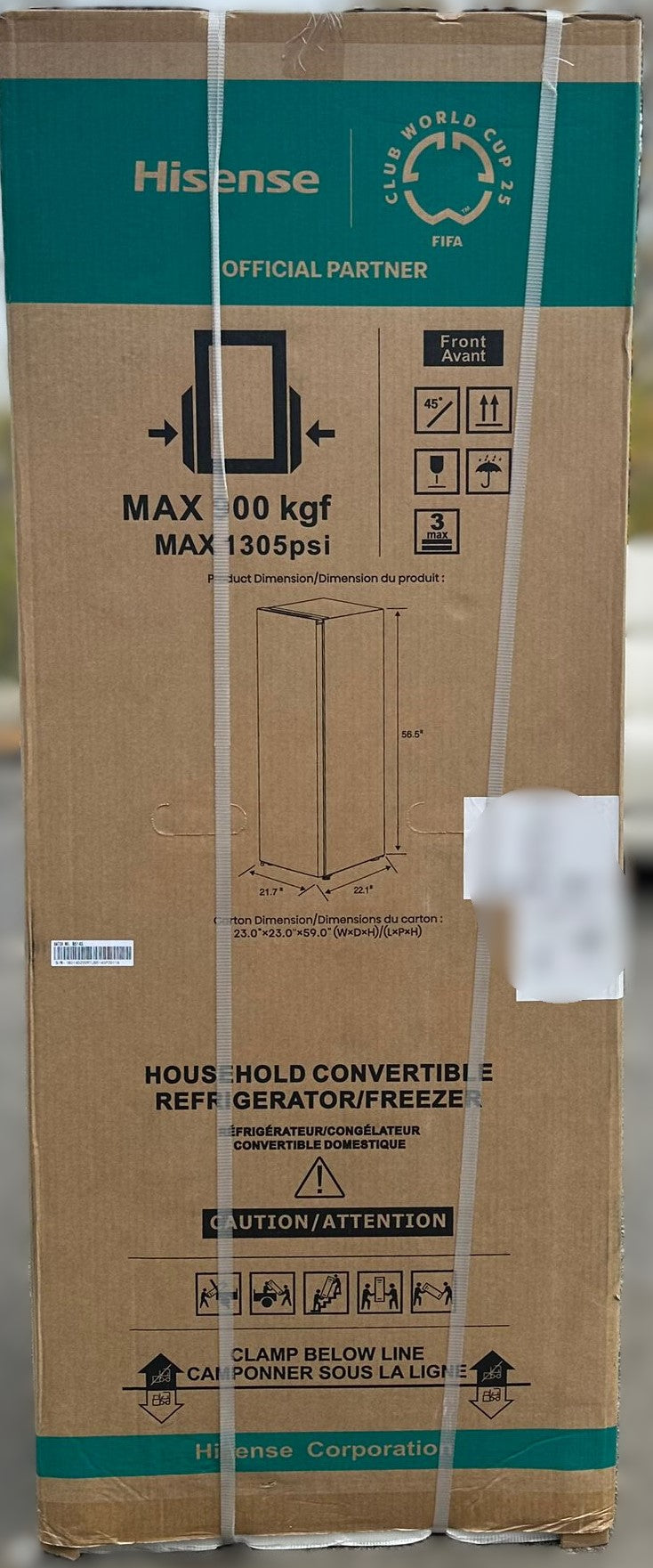 Hisense 6.0 cu ft. Stainless Steel Look Convertible Upright Fridge or Freezer - Frost Free