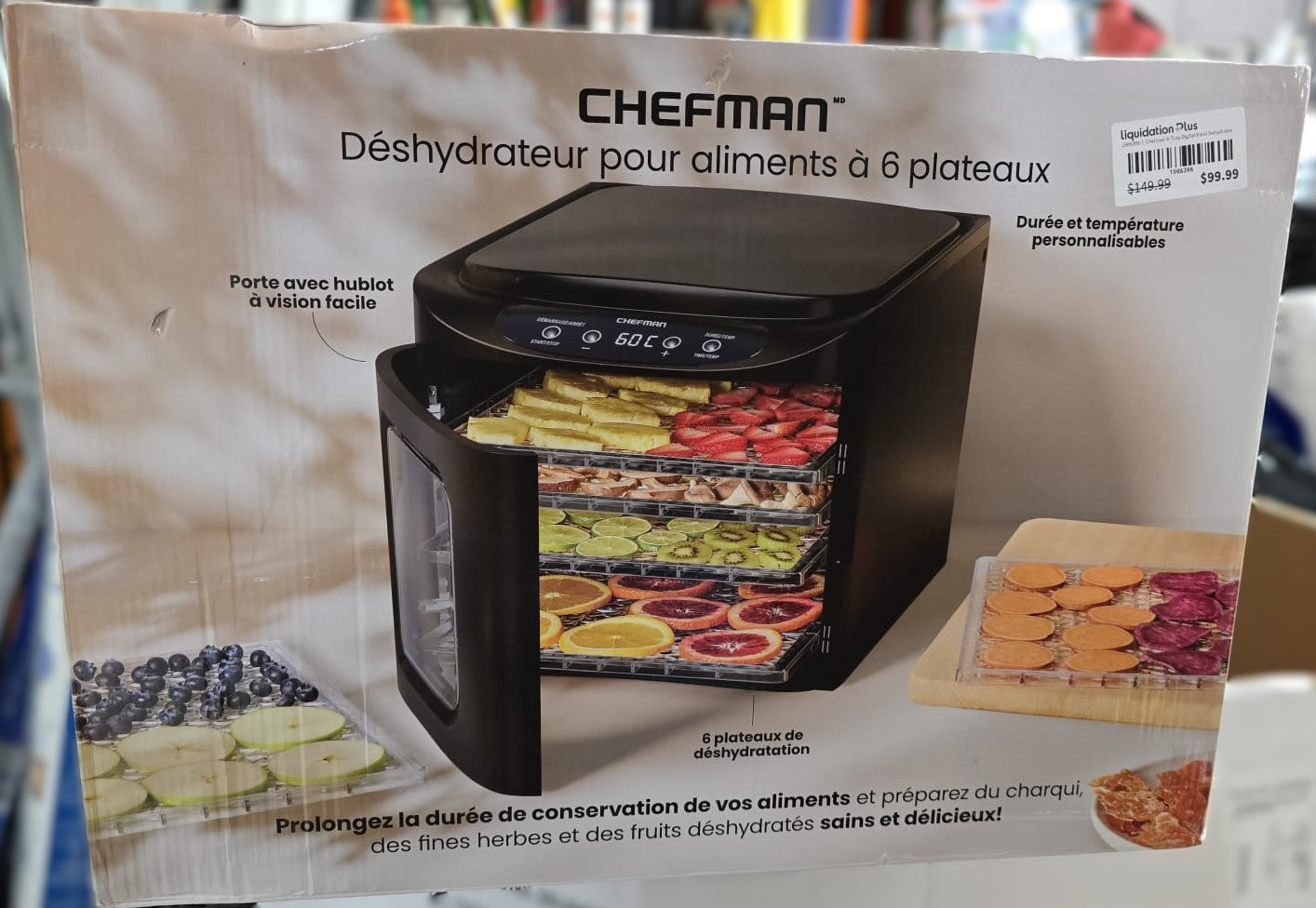 Chefman 6-Tray Digital Food Dehydrator