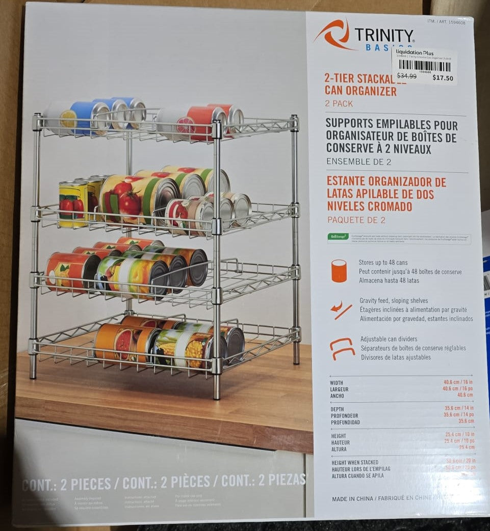 Trinity Chrome Can Organizer 2-pack