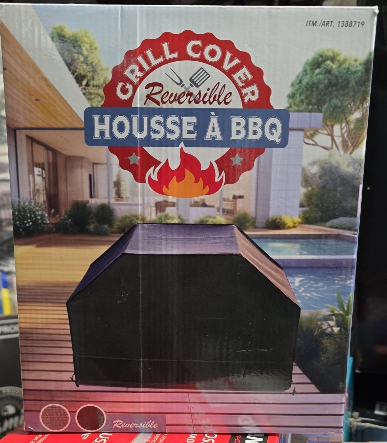 Premium reversible 68" BBQ grill cover