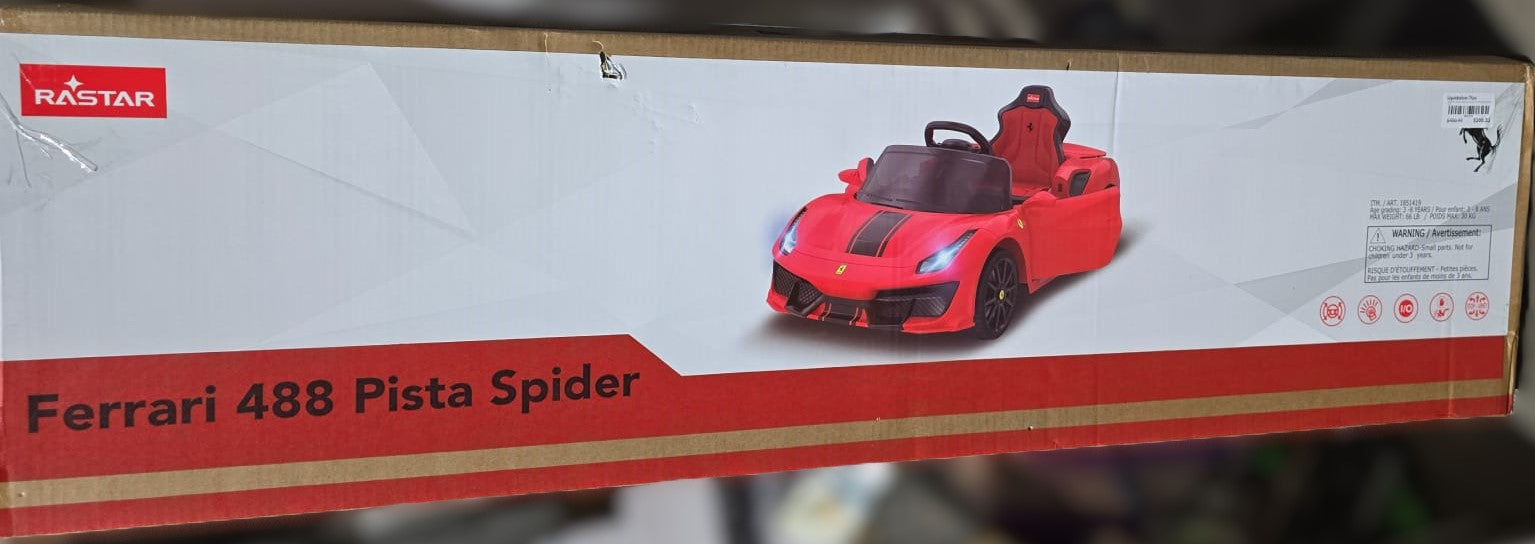 Rastar Ride on Ferrari Car 488 Pista Spider - 12V