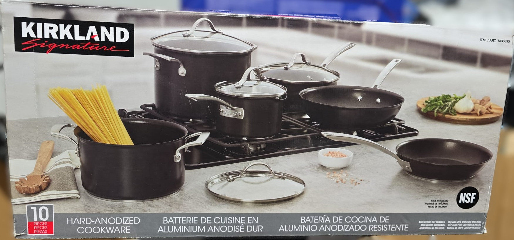 Kirkland Signature Hard Anodized Cookware Set, 10-piece