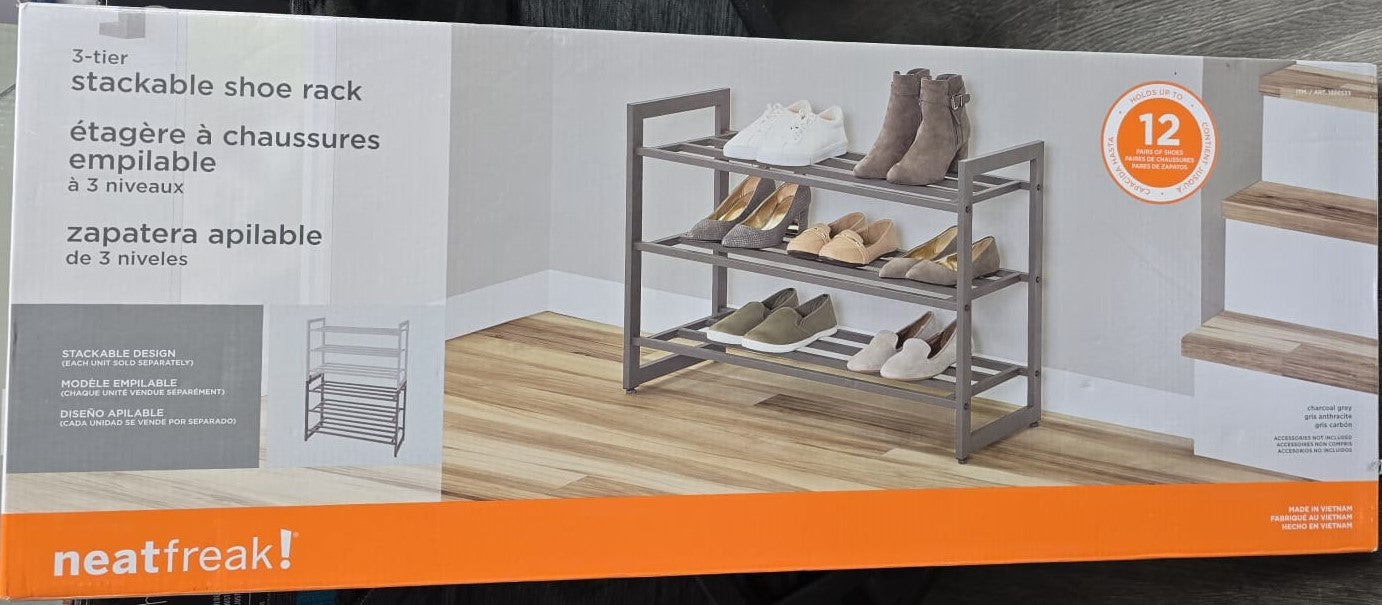 Neatfreak 3-Tier Stackable Shoe Rack