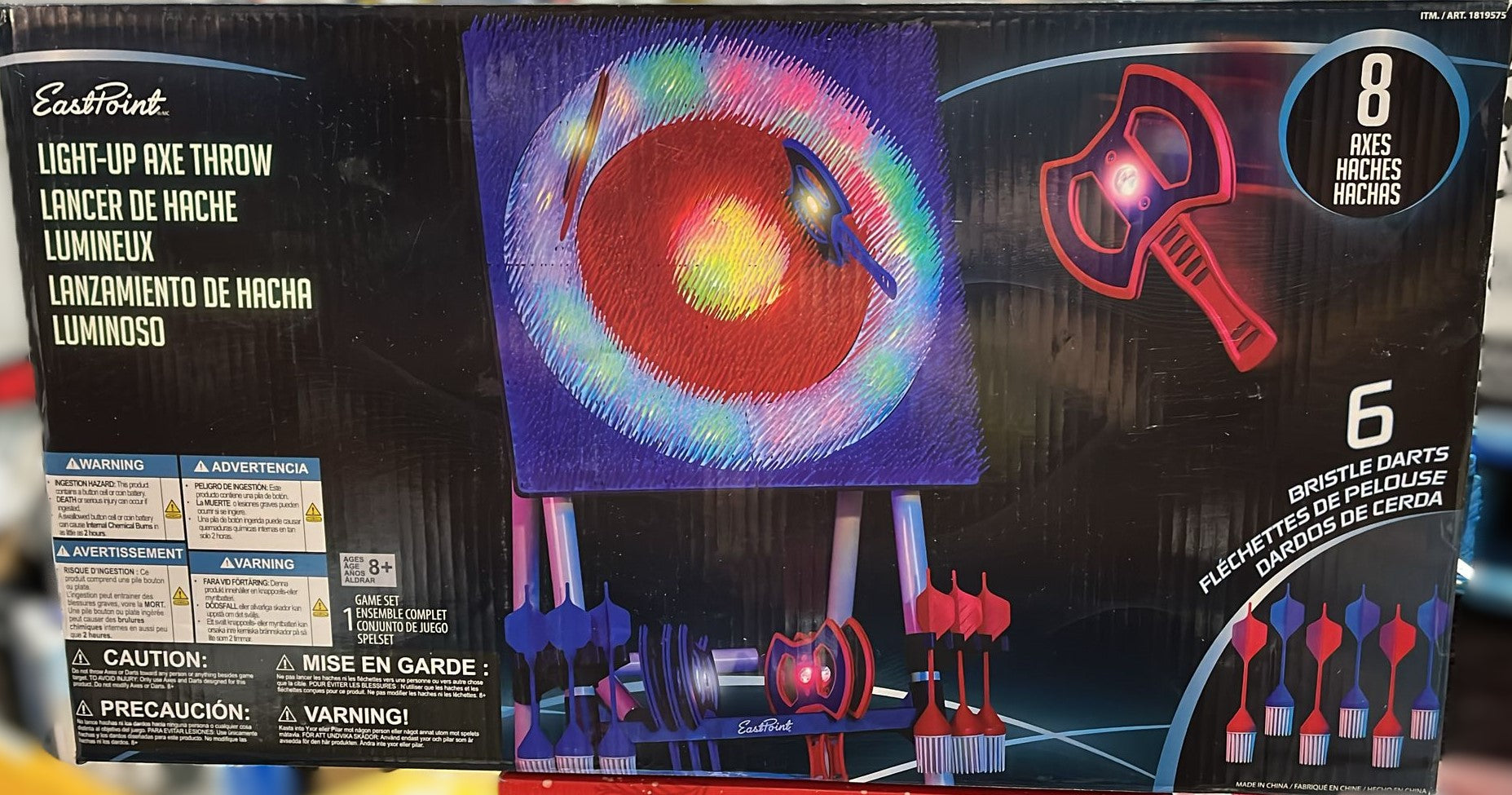 Eastpoint Light-Up Axe Throw Set with Throwing Darts