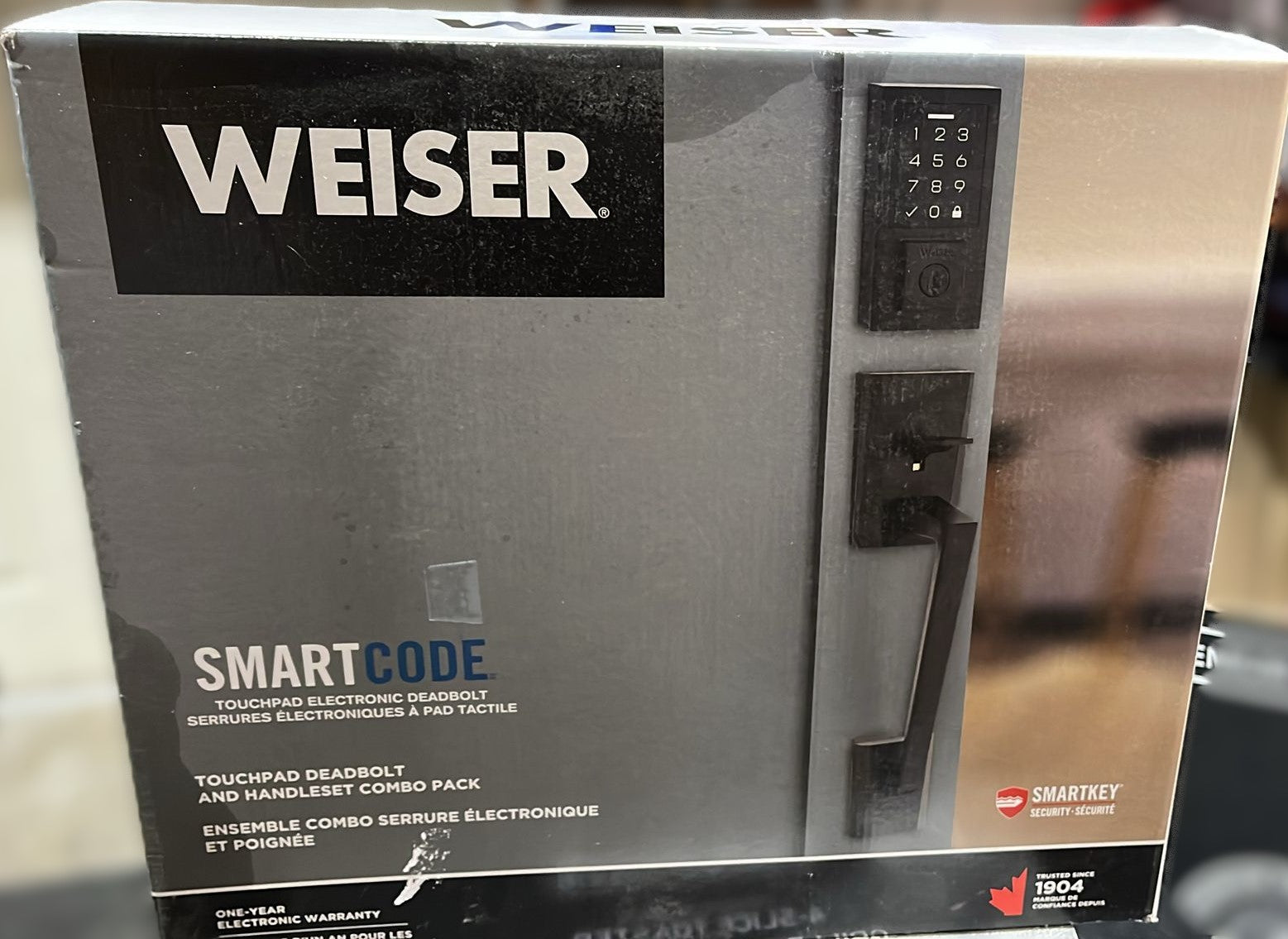 WEISER ELECTRONIC DEADBOLT HANDLE SET