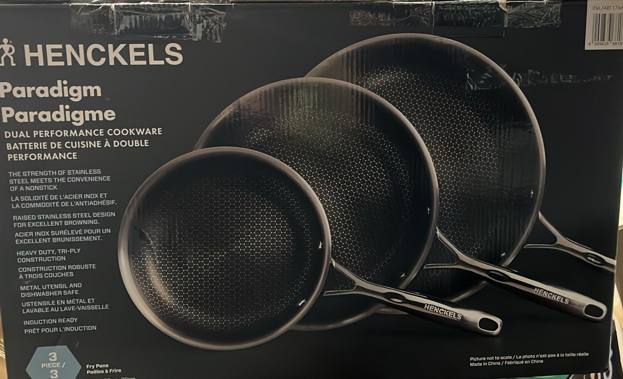 Henckels Paradigm Stainless Steel Skillet Set, 3-piece