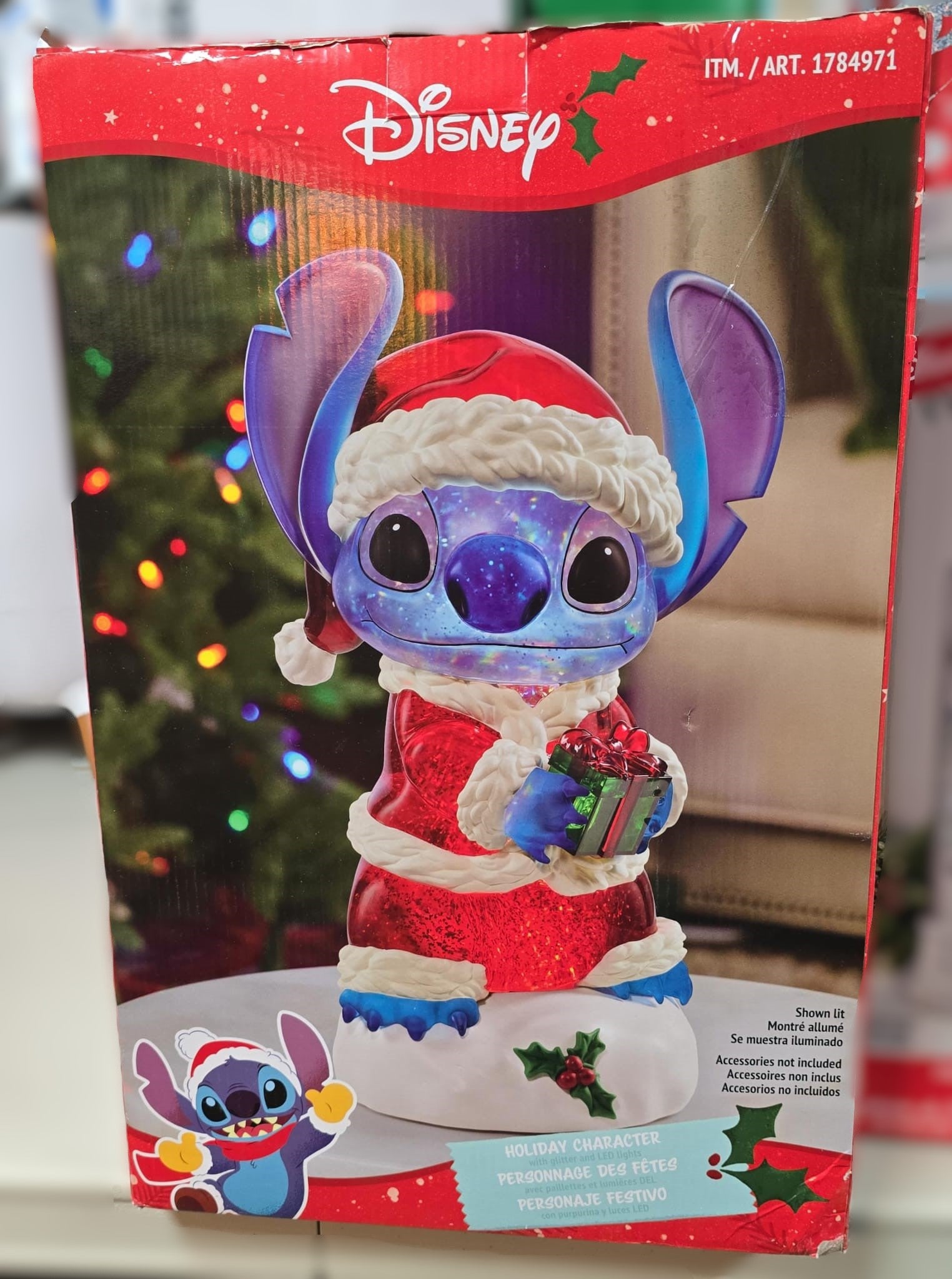 HOLIDAY CHARACTER WITH GLITTER AND LIGHTS