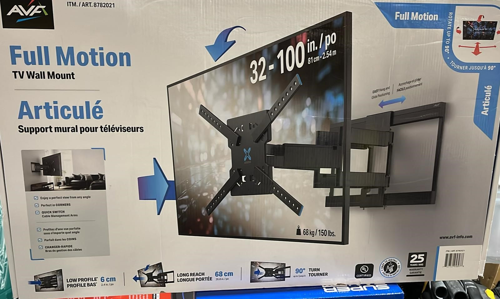AVF 32"-100" Full Motion TV Mount