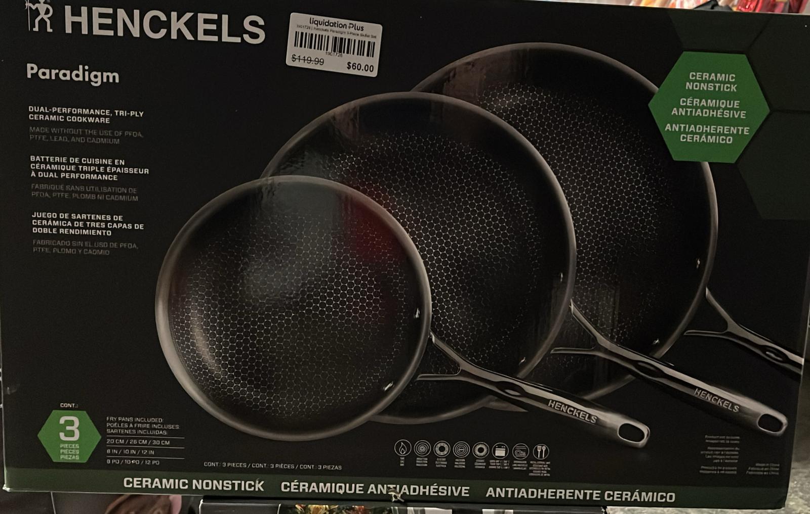 Henckels Paradigm 3-Piece Skillet Set