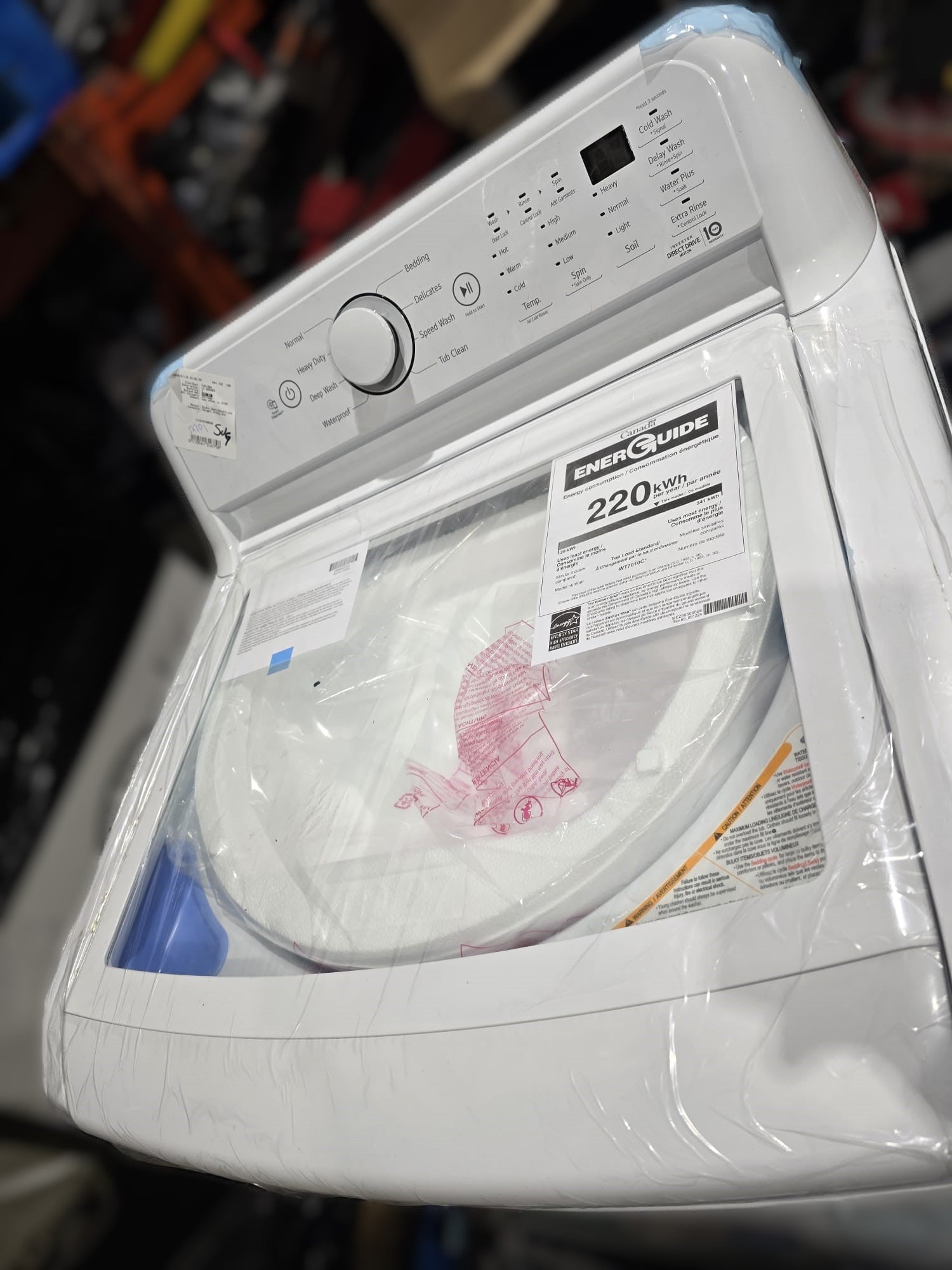 LG 5.2 cu ft. White Top Load Washer with TurboDrum Technology