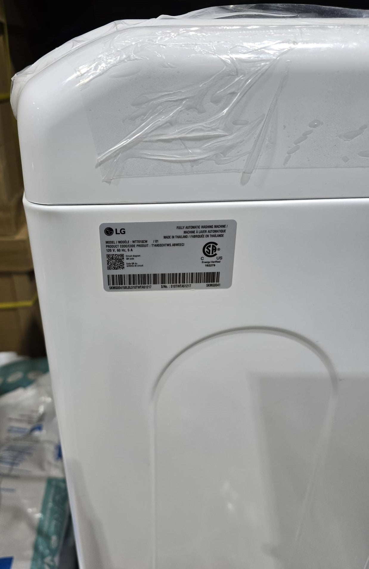 LG 5.2 cu ft. White Top Load Washer with TurboDrum Technology