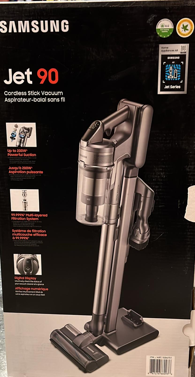 Samsung Jet90 Ultimate Stick Vacuum With Extra Battery