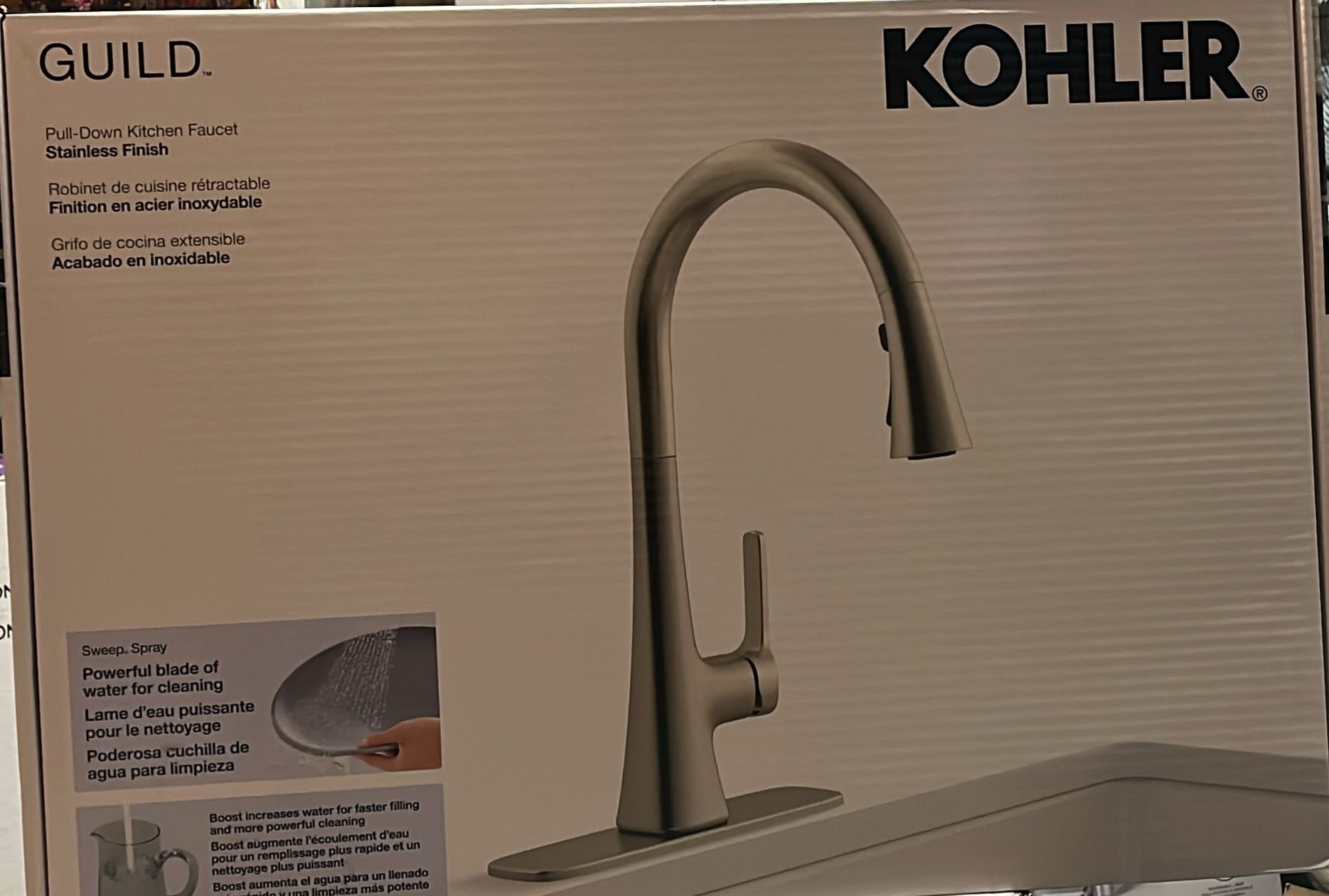 KOHLER Guild Pull-Down Kitchen Sink Faucet