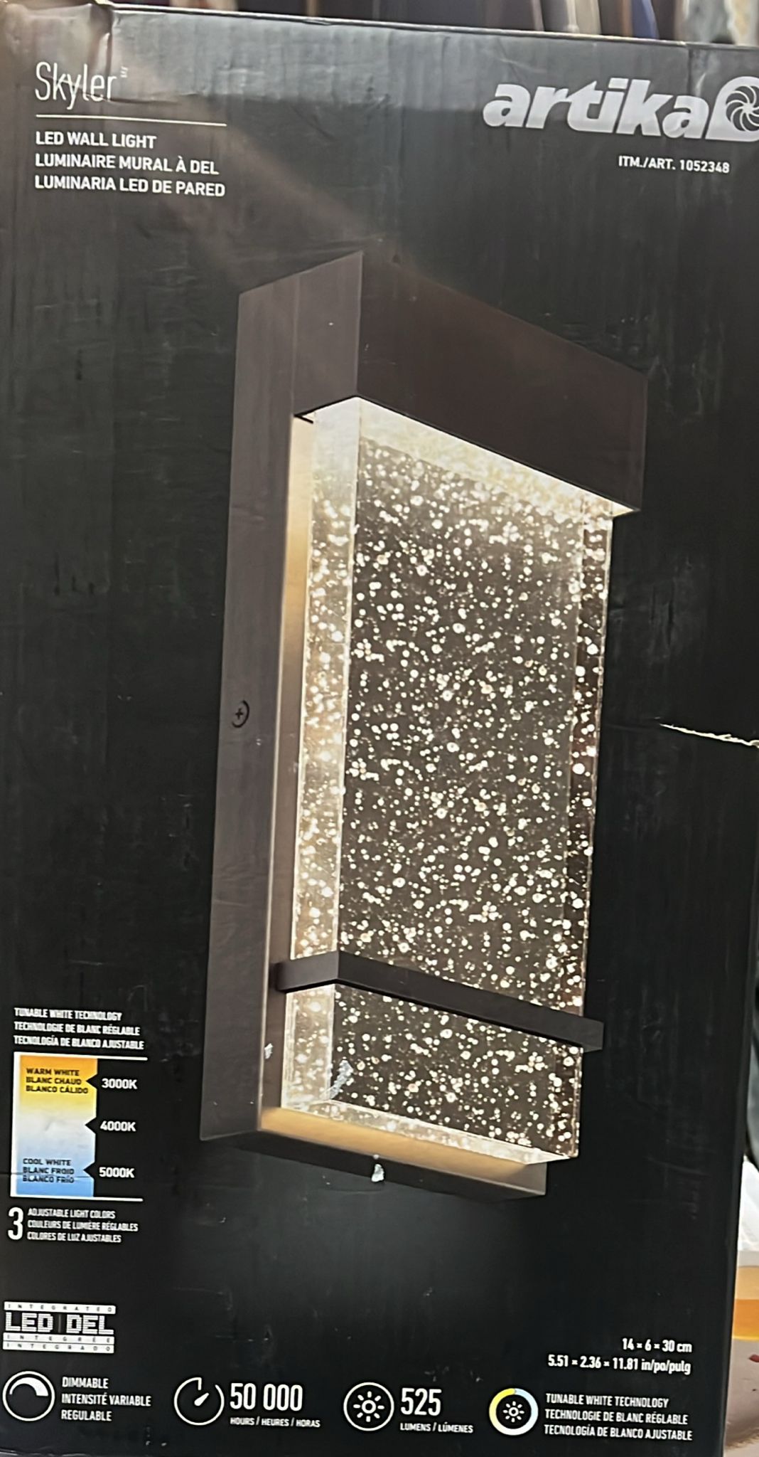Artika Skyler Outdoor Wall Lamp With Color Changing Technology