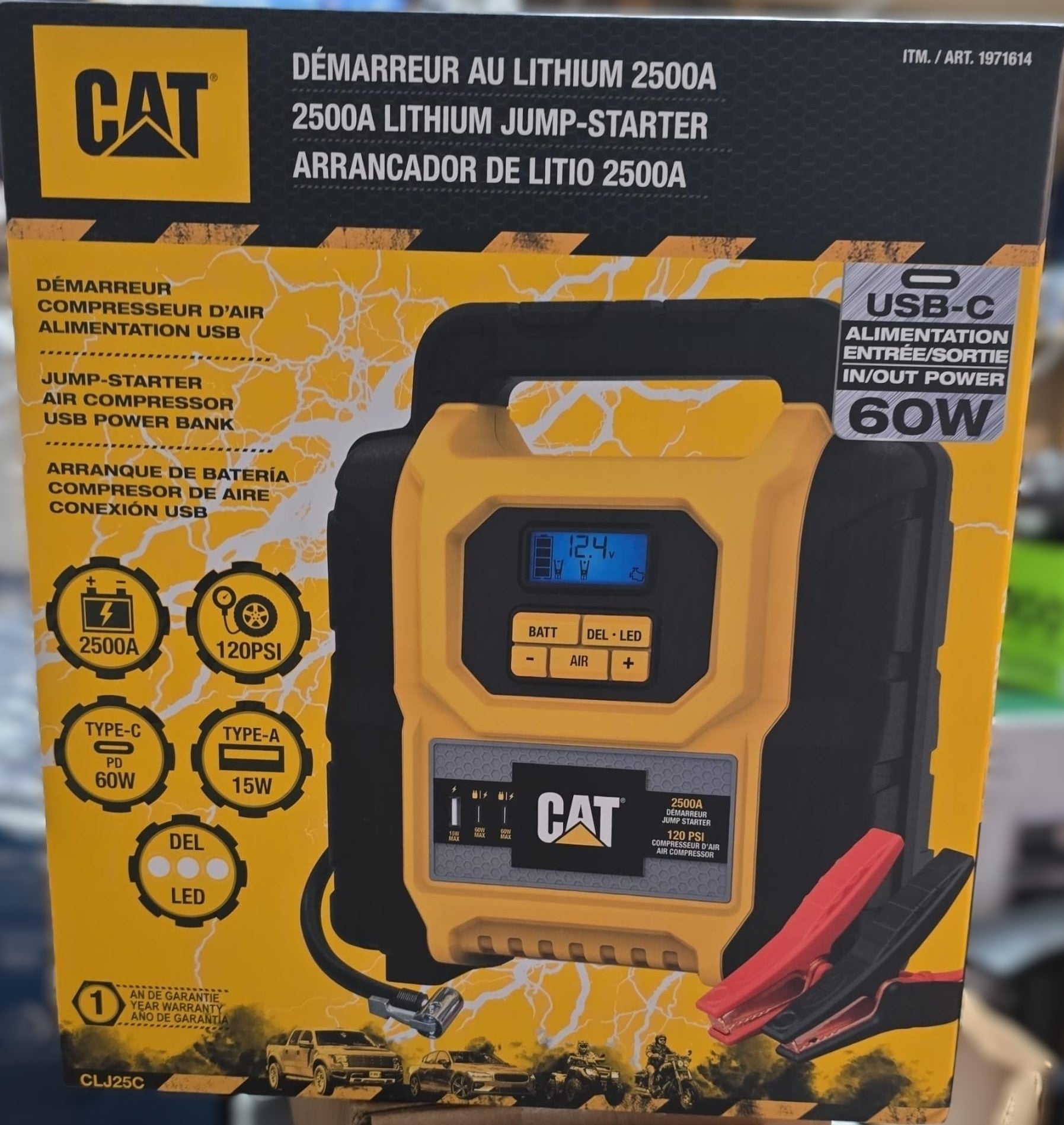 CAT 2500 Amp Lithium Jump Starter