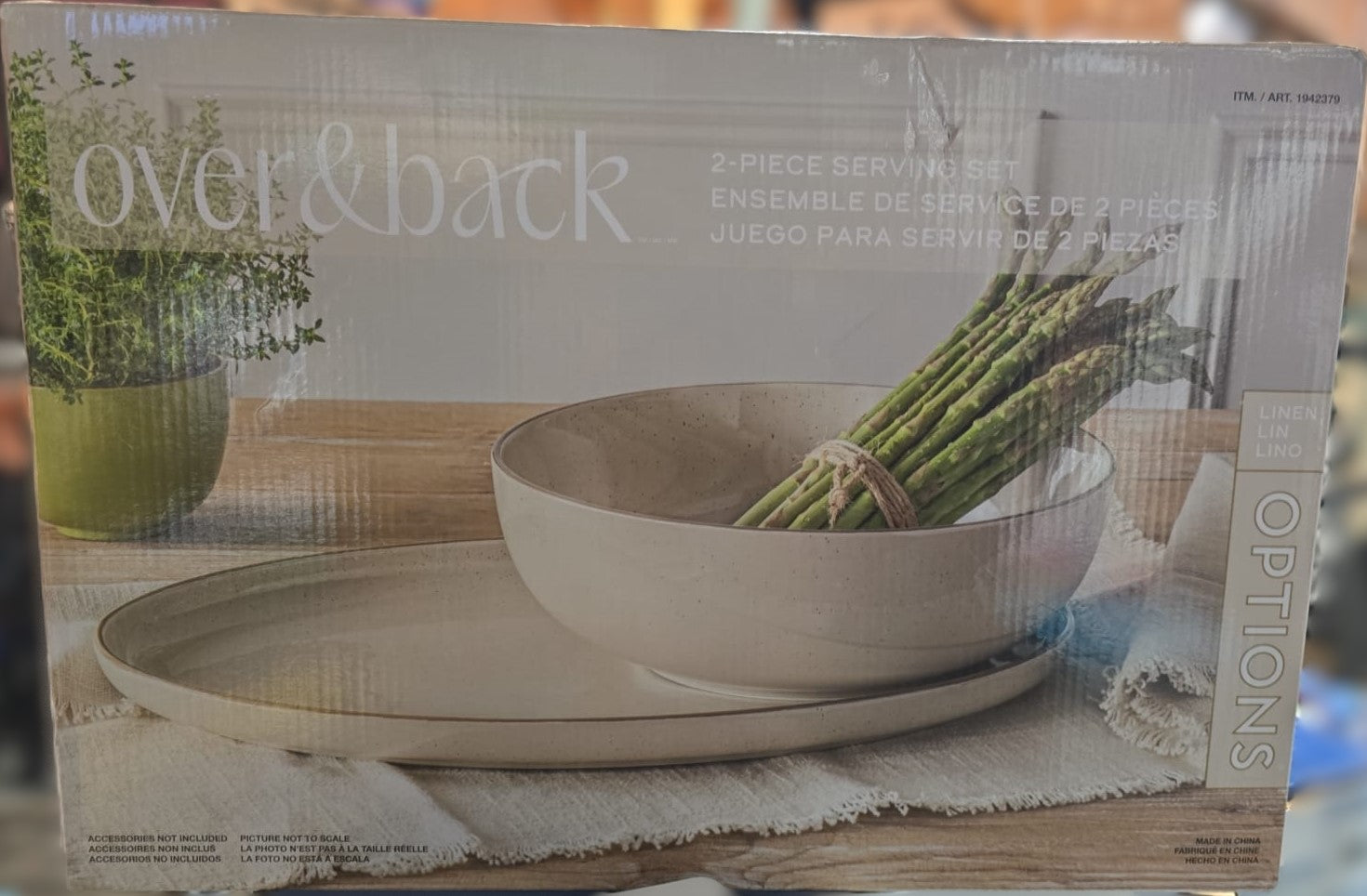 over&back Options Stoneware Serving Set, 2-piece
