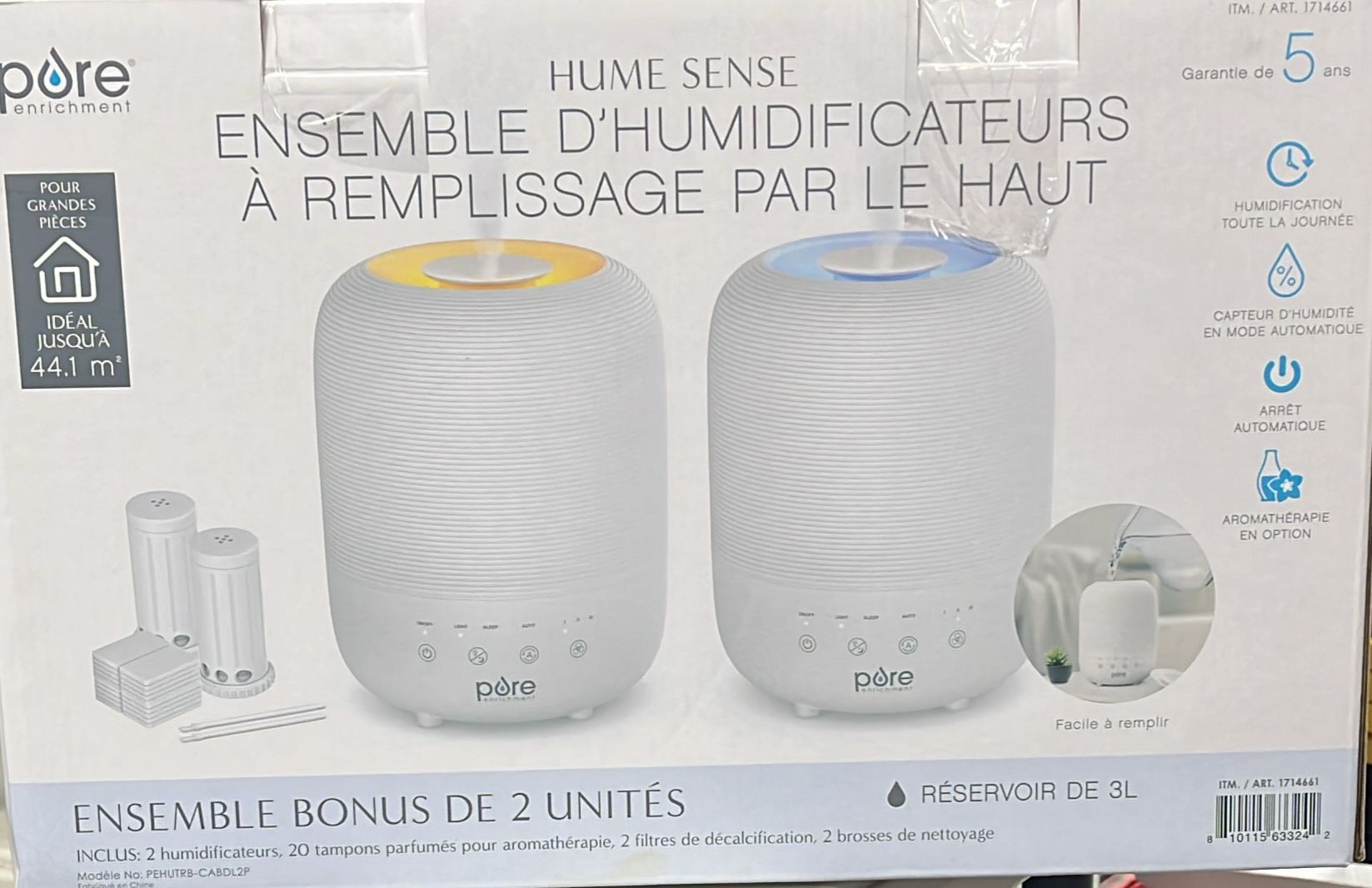 Pure Enrichment Easy-Fill 0.79G Humidifier Bonus Bundle, 2-pack
