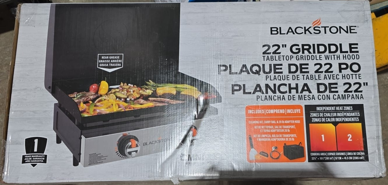 Blackstone Original 22” Tabletop Griddle with Hood Bundle