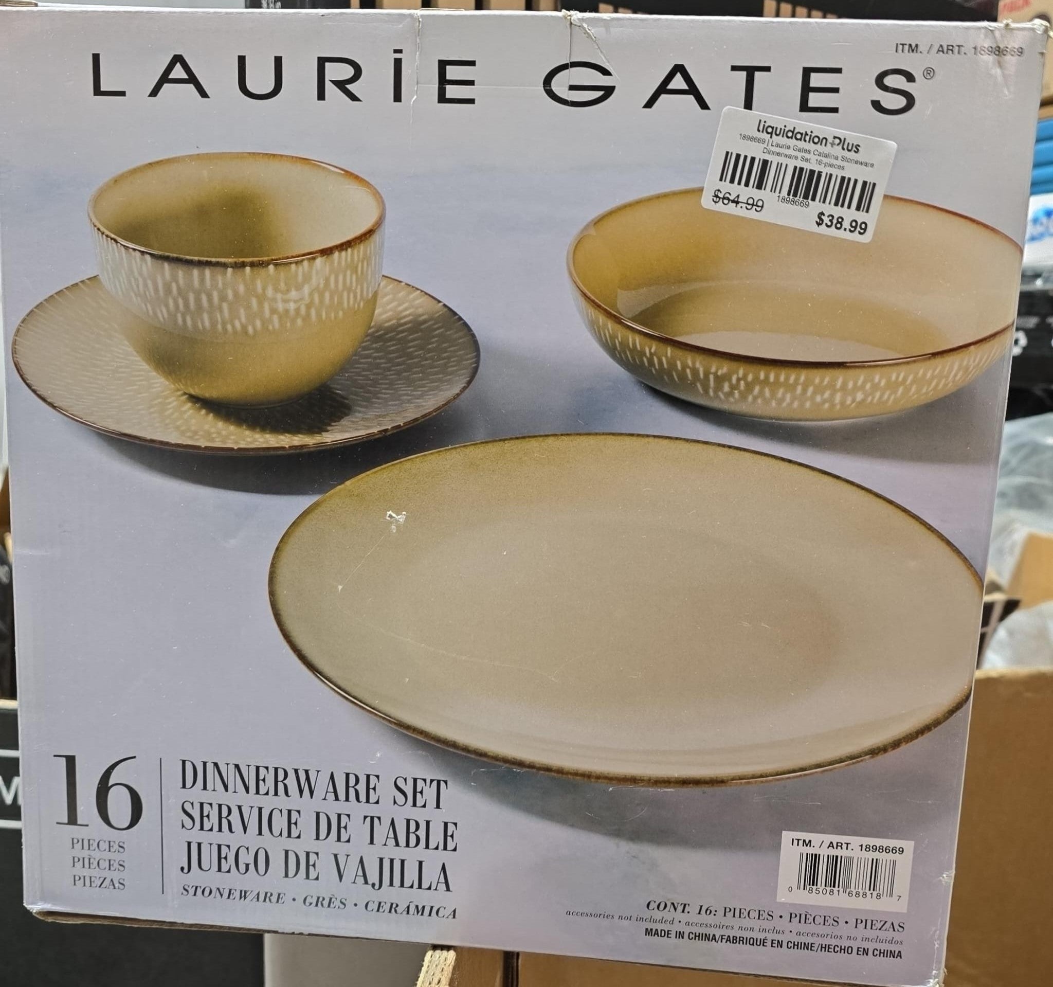 Laurie Gates Catalina Stoneware Dinnerware Set, 16-pieces