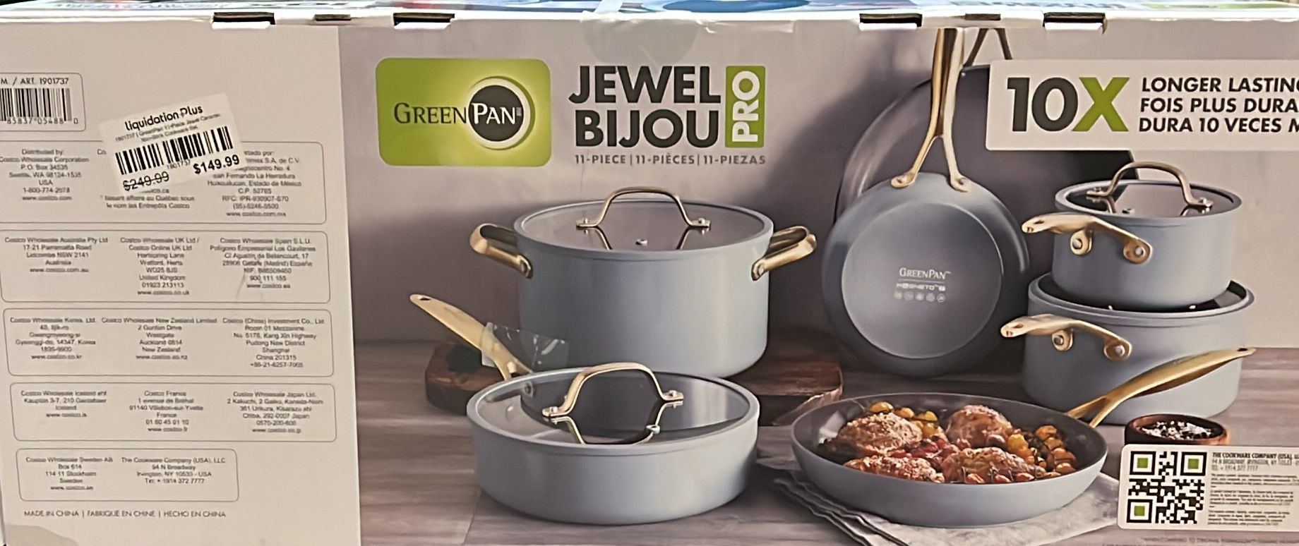 GreenPan 11-Piece Jewel Ceramic Non-Stick Cookware Set