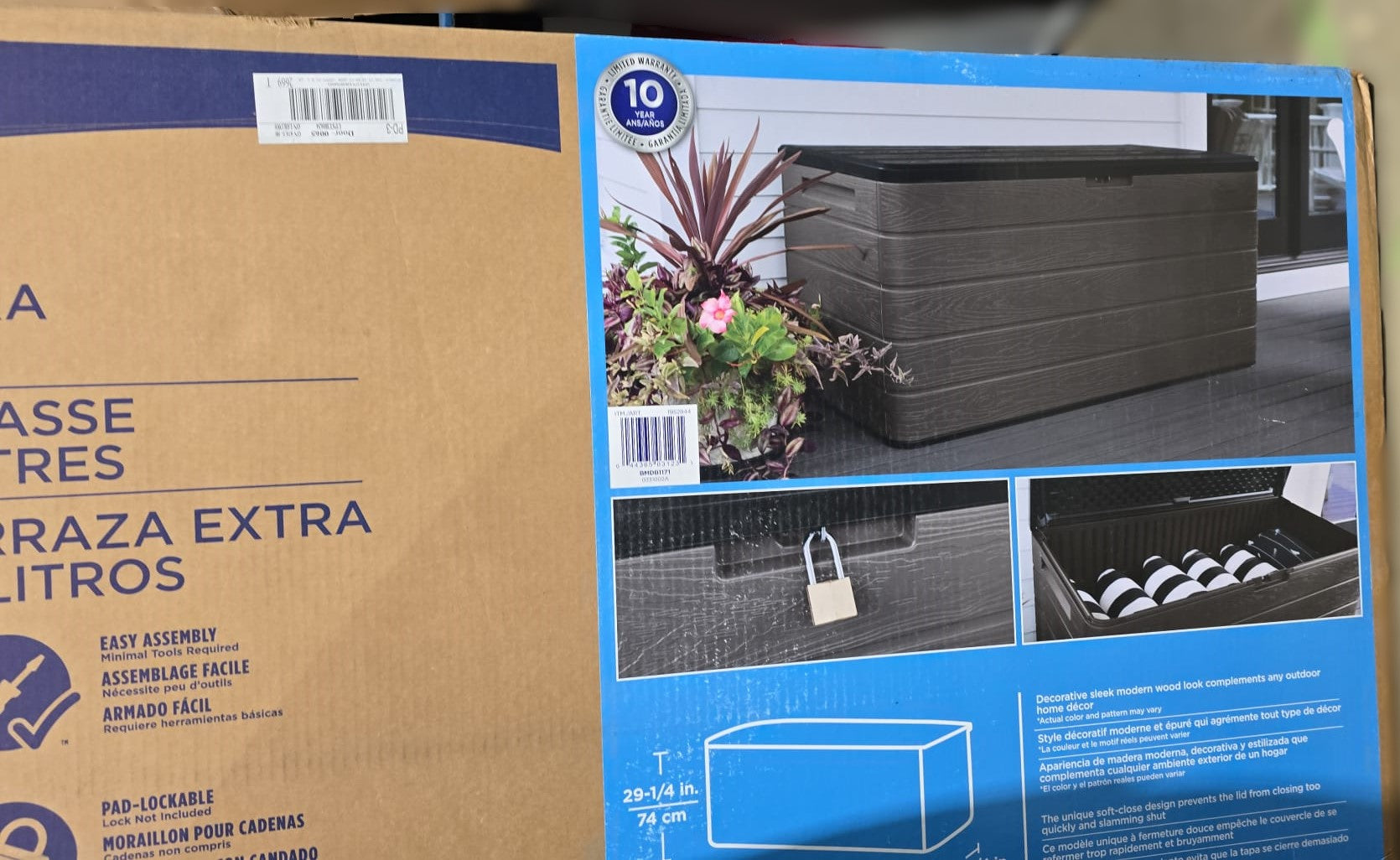 Suncast Extra Large Deck Box 170G
