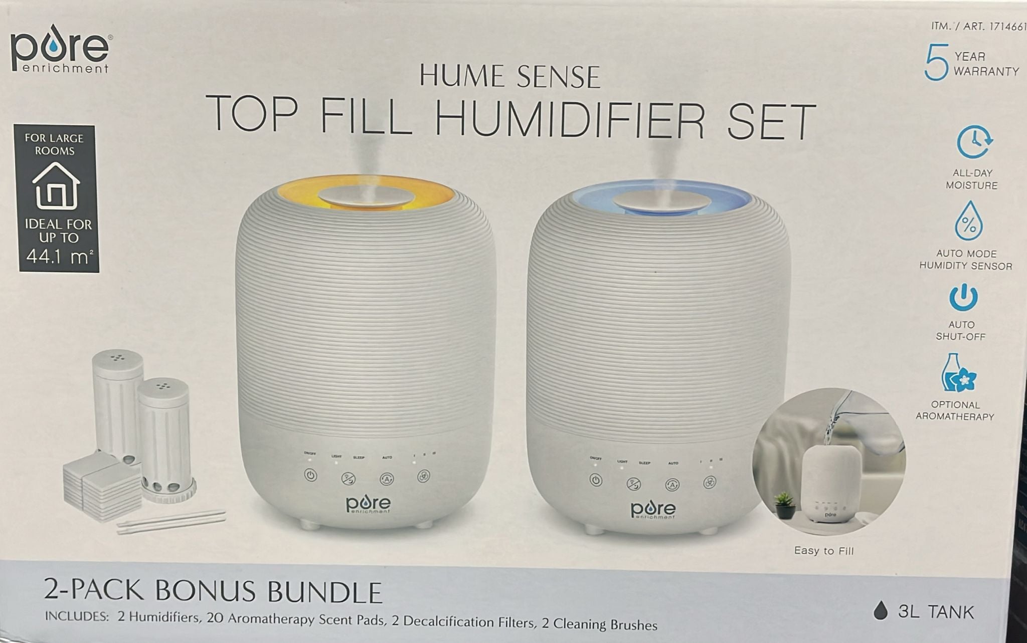 Pure Enrichment Easy-Fill 0.79G Humidifier Bonus Bundle, 2-pack