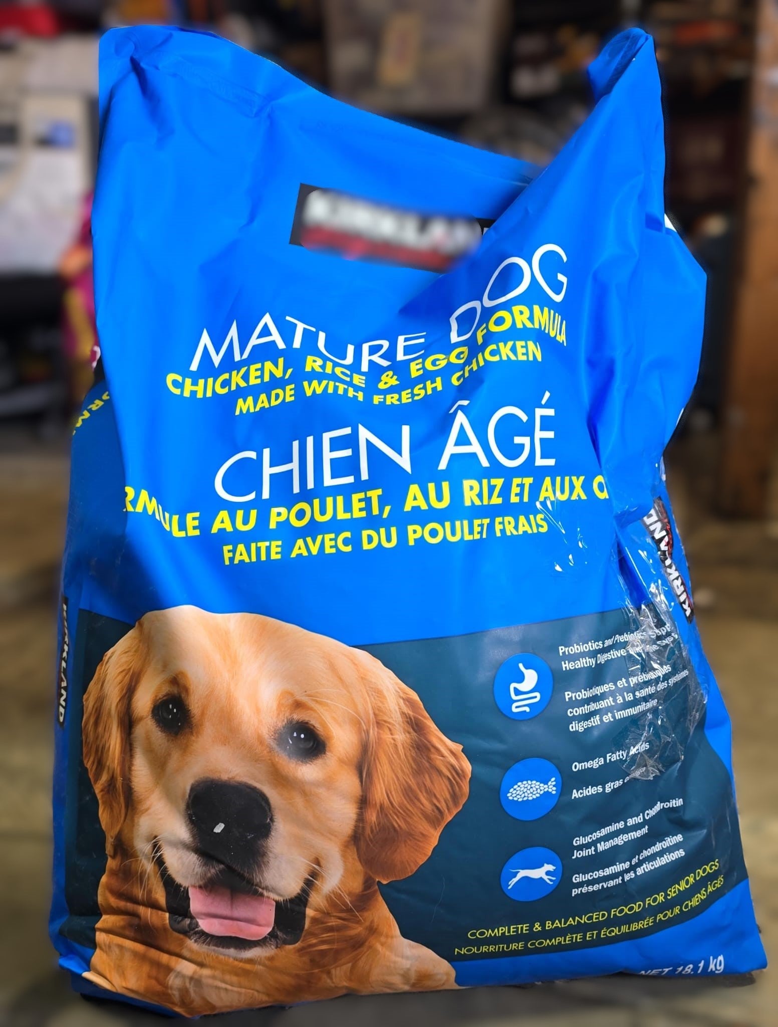 Kirkland Signature Chicken, Rice and Egg Mature Dog Food, 18.1 kg (40 lb.)