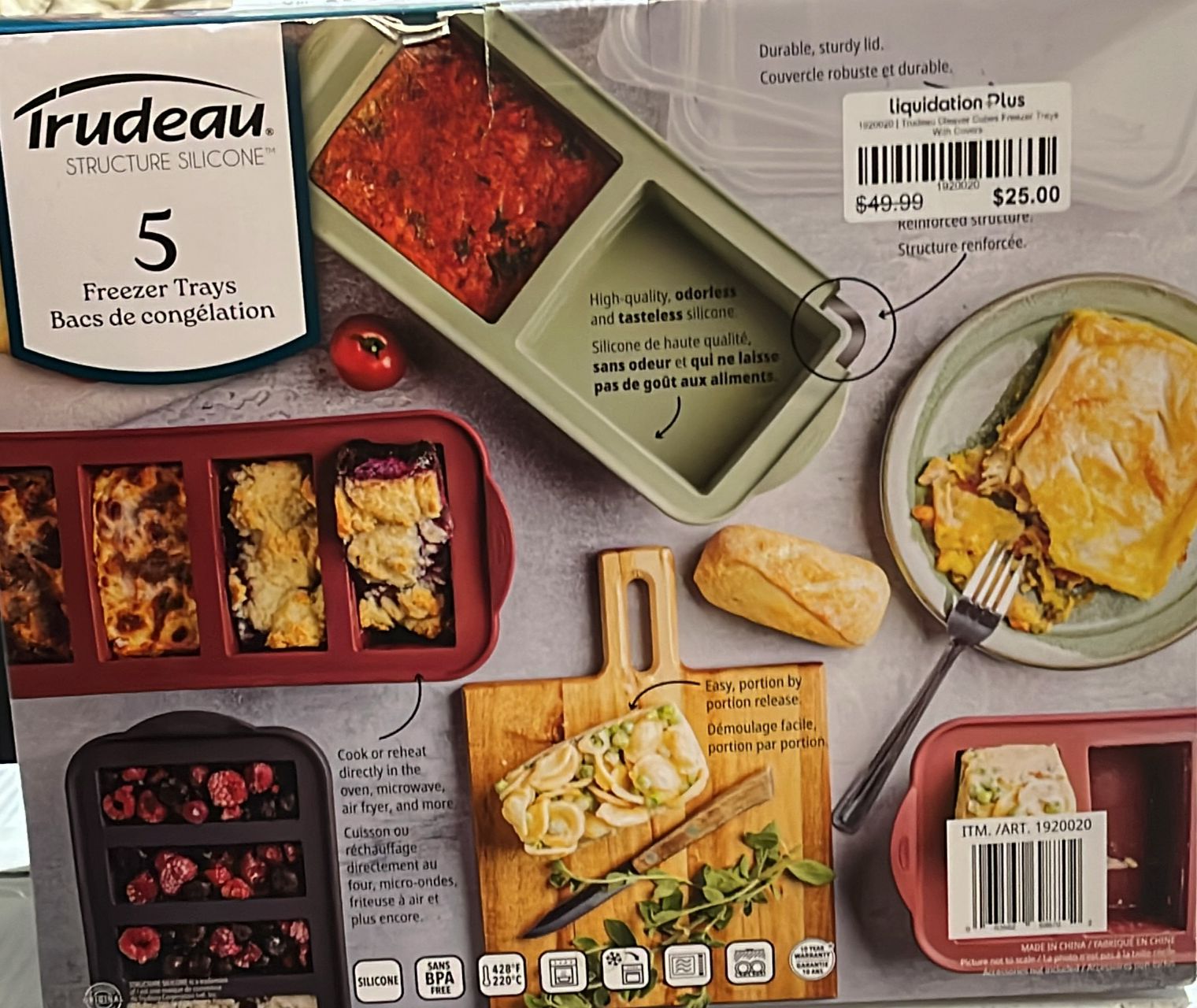 Trudeau Cleaver Cubes Freezer Trays With Covers