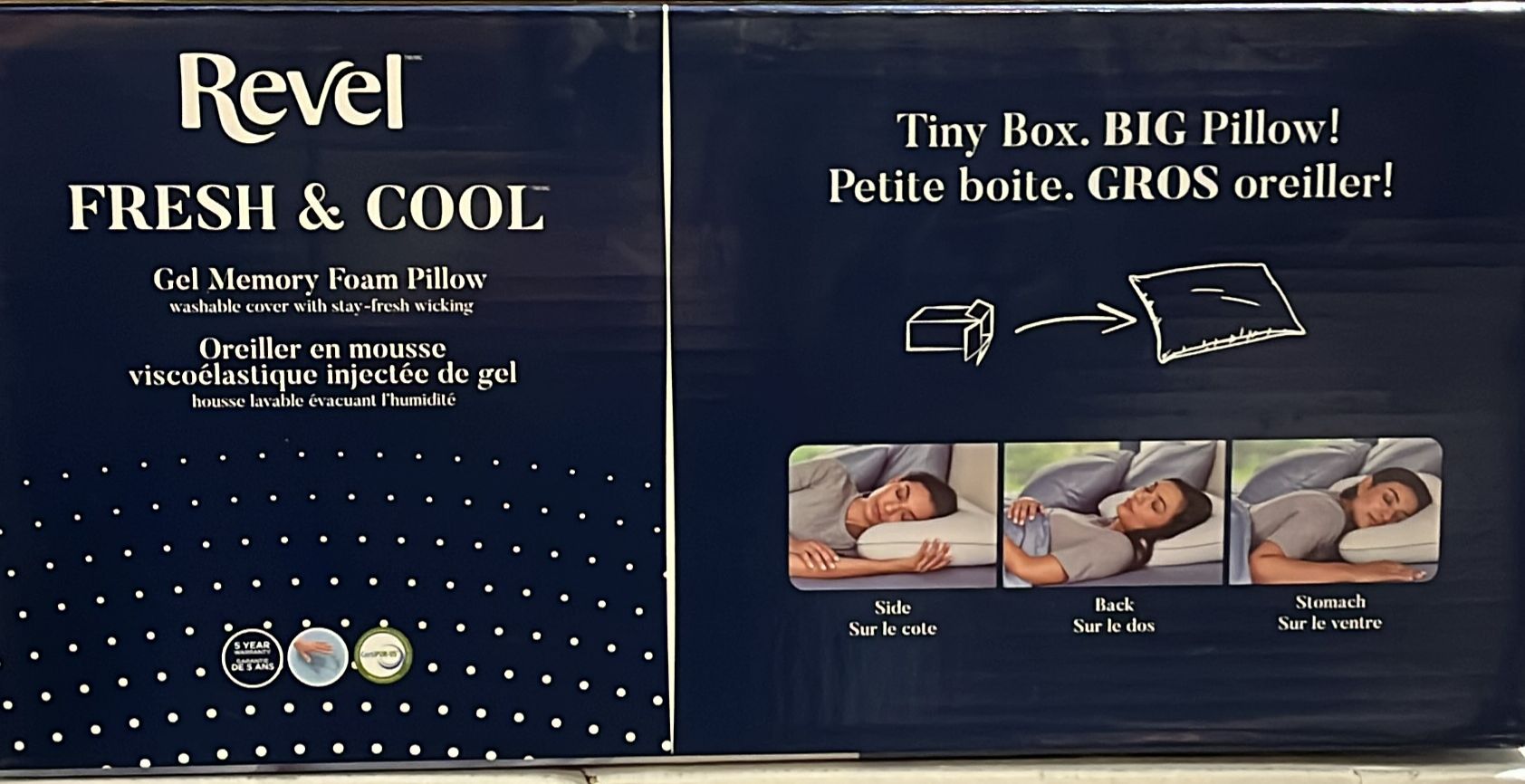 Revel Fresh & Cool Gel Memory Foam Pillow