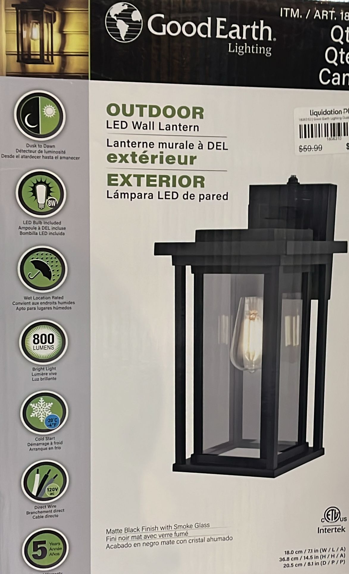 Good Earth Lighting Outdoor Wall Light