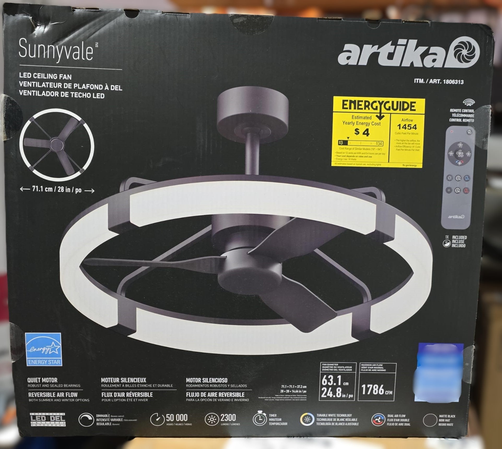 Artika Sunnyvale 28 in. Ceiling Fan