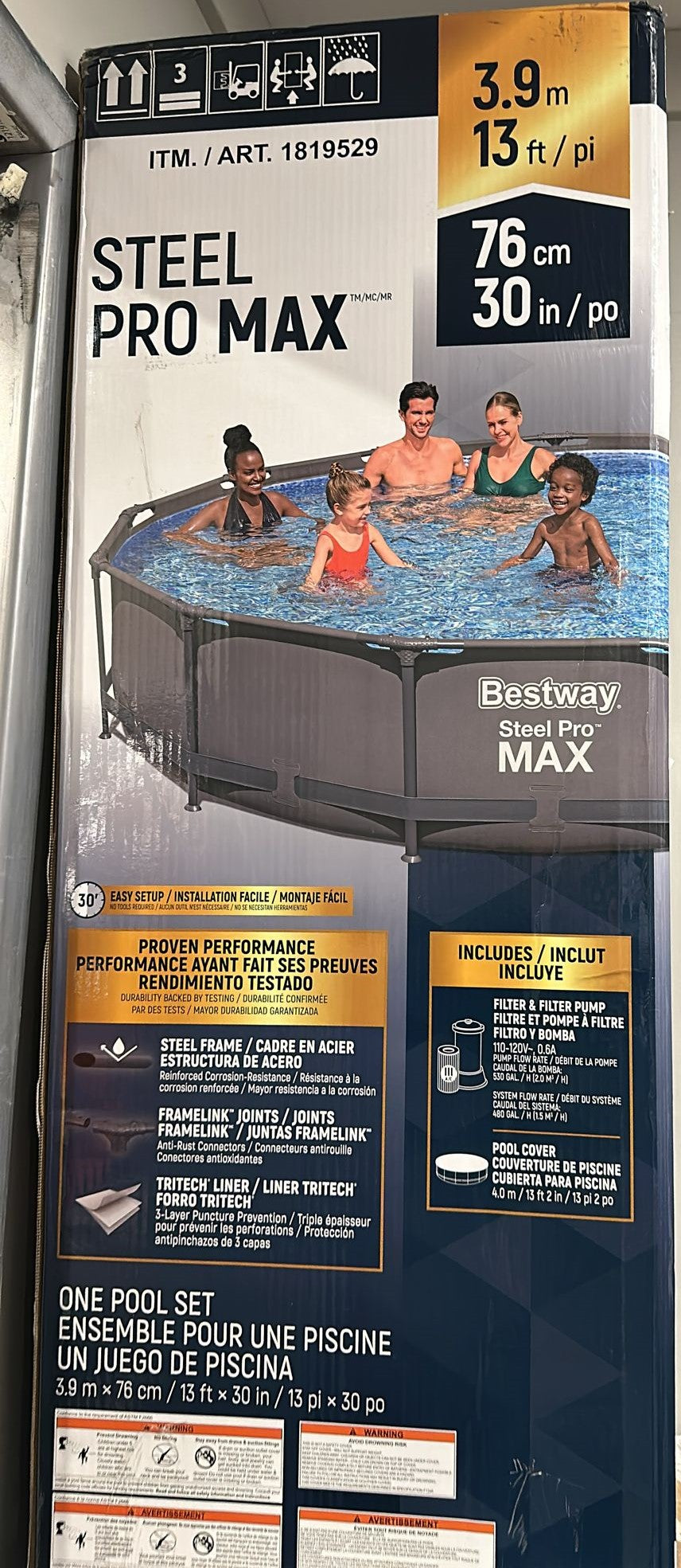 Bestway Steel Pro MAX 13' x 30” Round Above Ground Pool Set