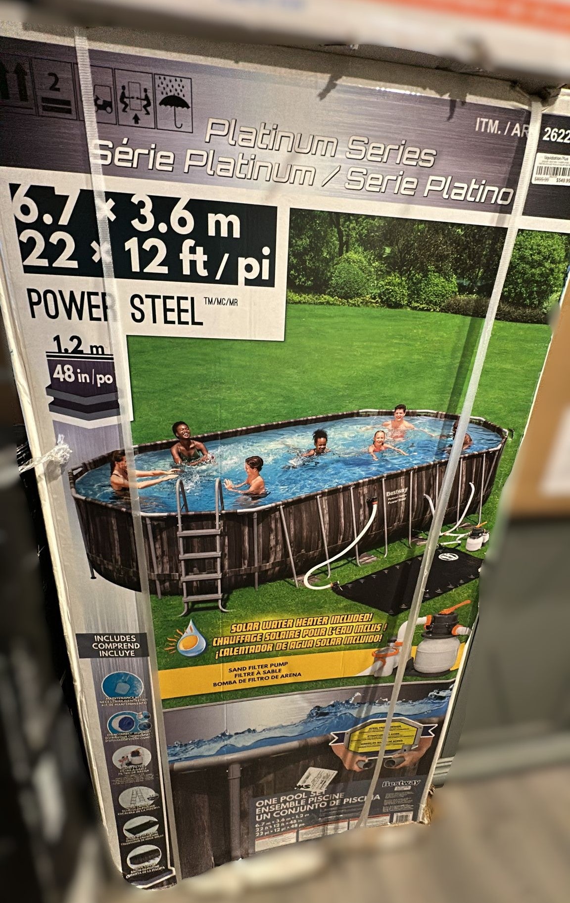 BESTWAY POWER STEEL PLATINUM 22F POOL WITH HEATER