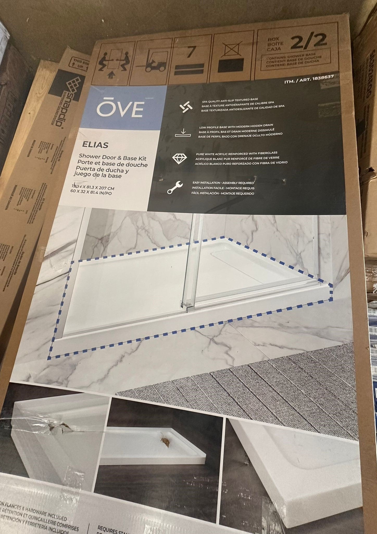 OVE Decors Elias 60 in Alcove Shower Kit (Chrome)
