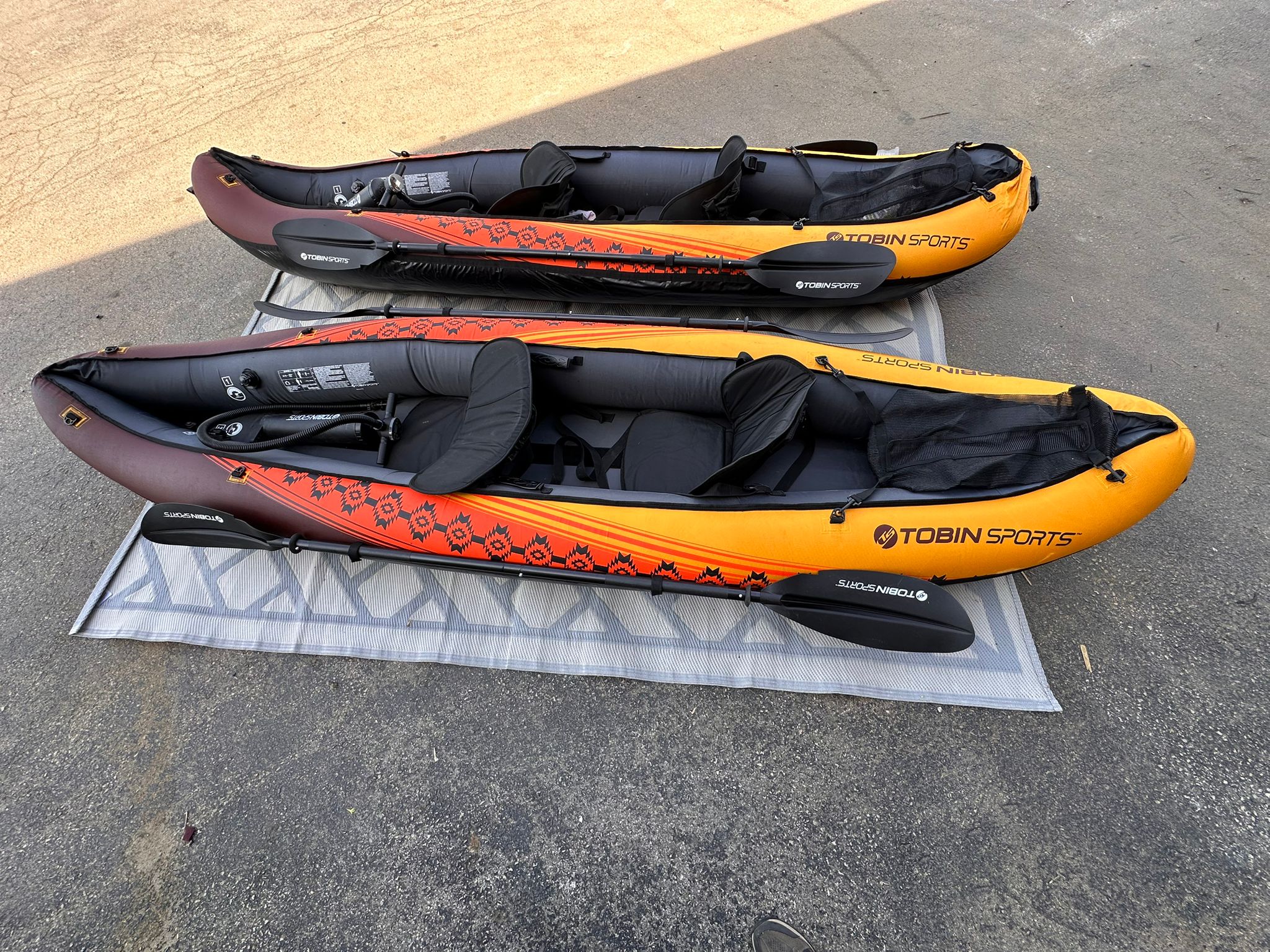 Tobin Sports Wavebreak Inflatable 2 Person Kayak 19FT (10IN X 34 IN)