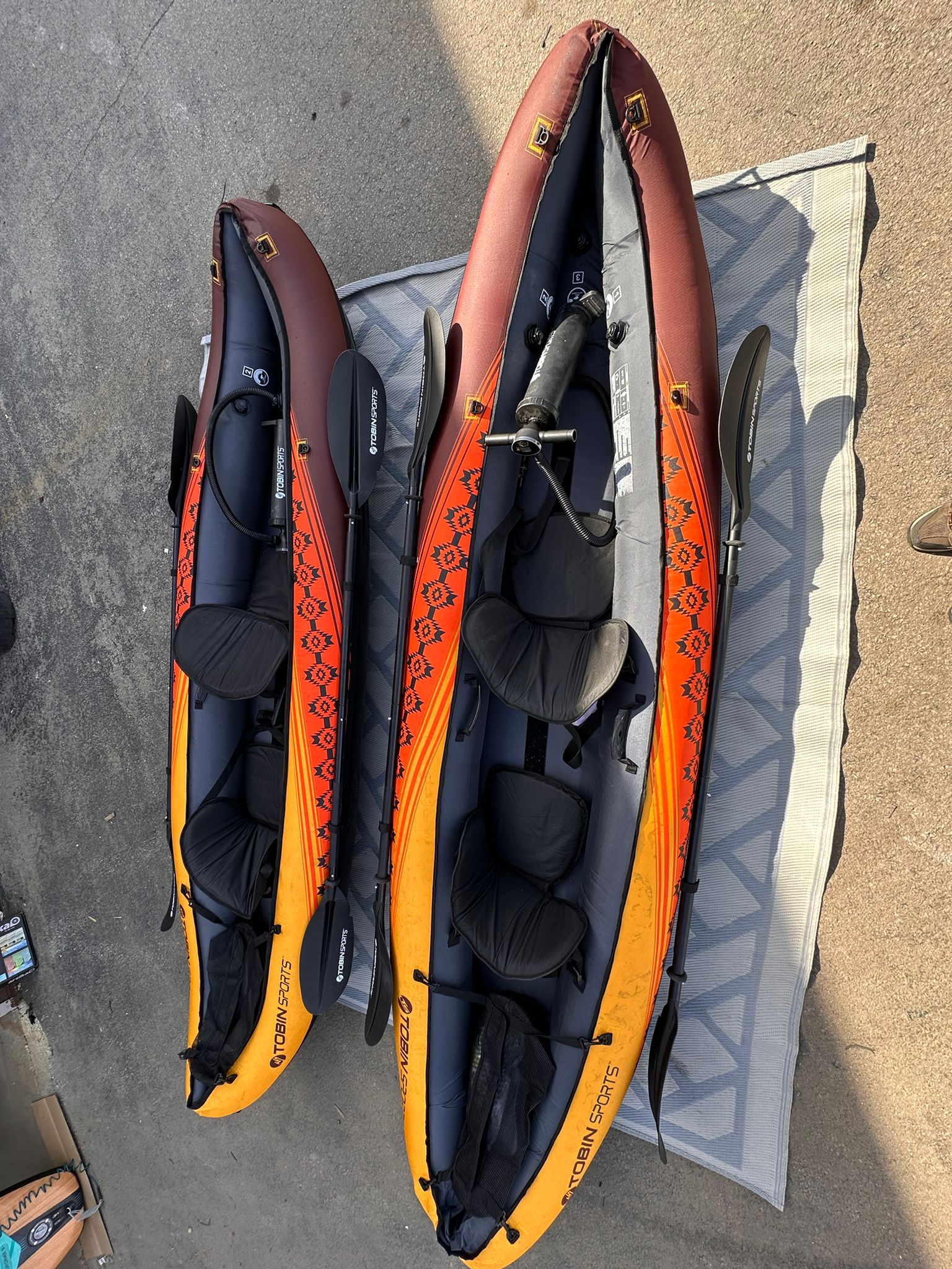 Tobin Sports Wavebreak Inflatable 2 Person Kayak 19FT (10IN X 34 IN)