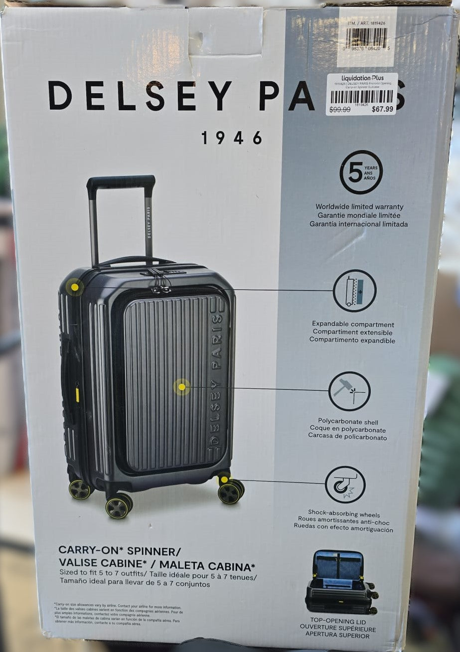 DELSEY PARIS Front-lid Opening Carry-on Spinner Suitcase