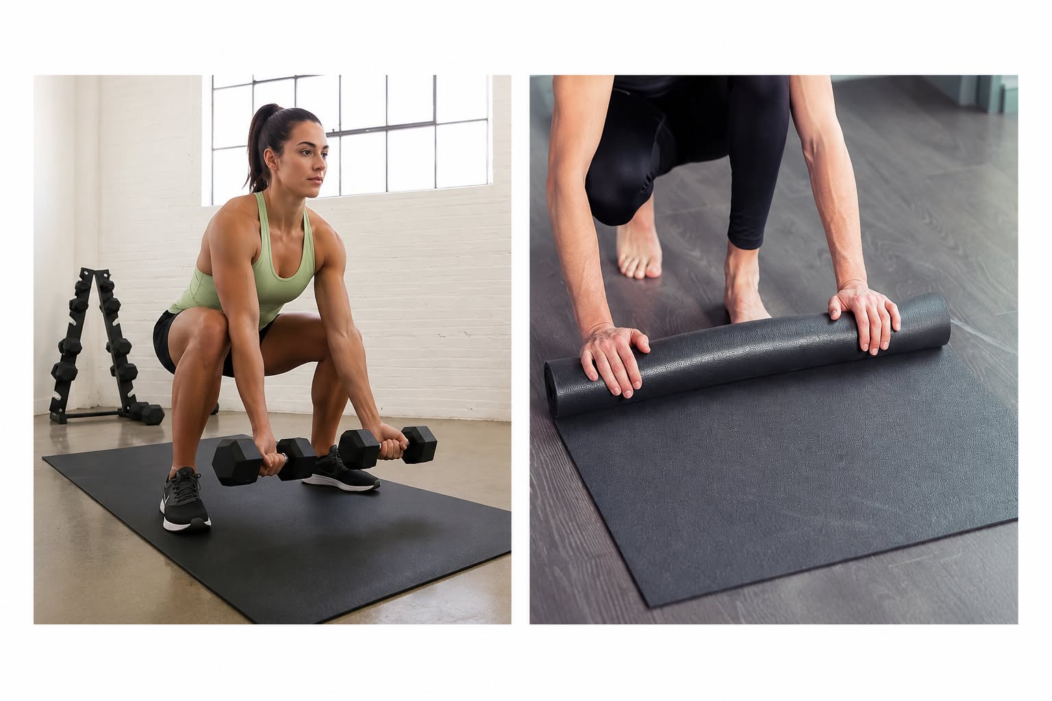 Rubber King Challenger Series Black Fitness Mat