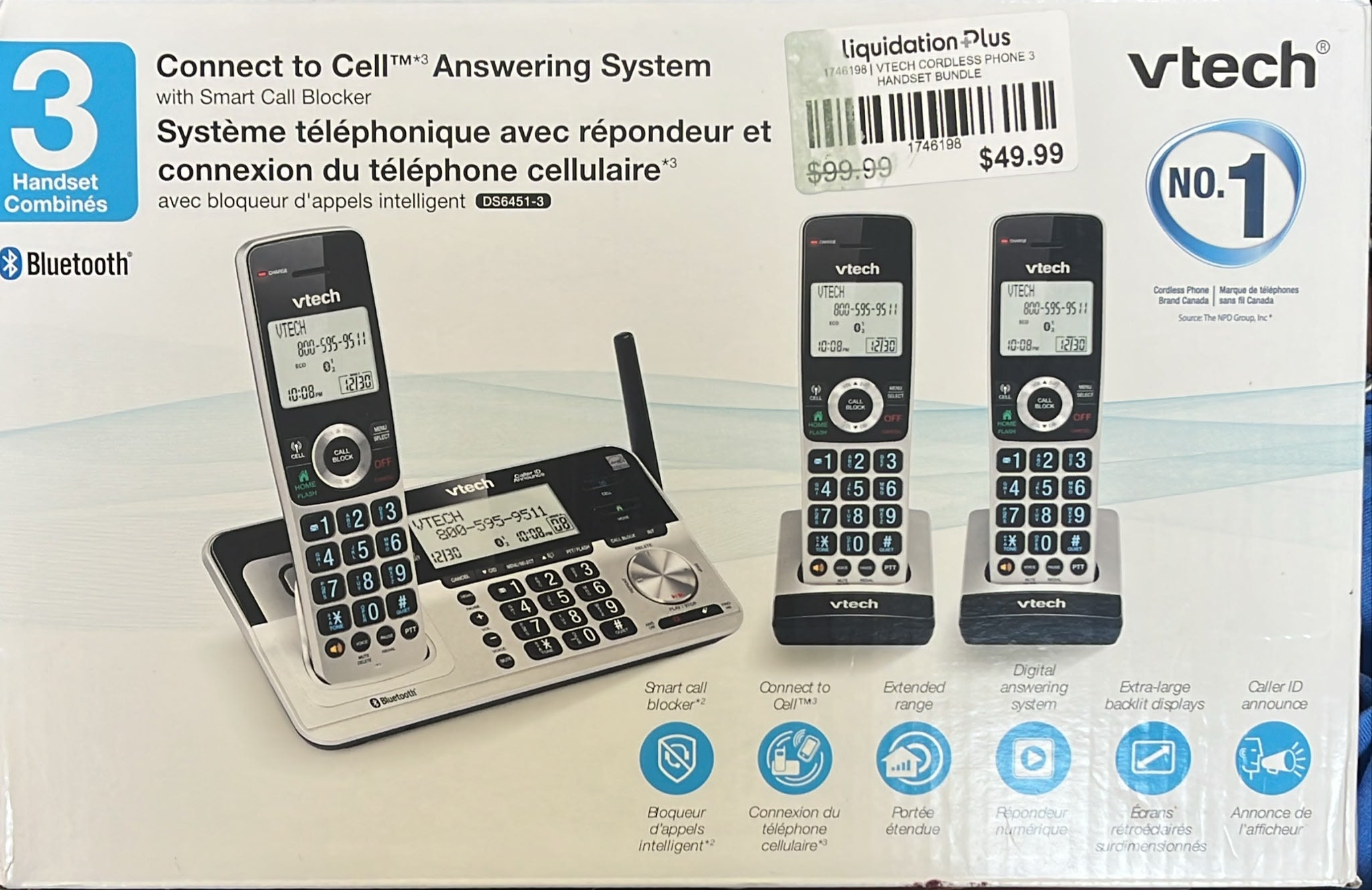 VTech 3-handset Phone System with Connect to Cell
